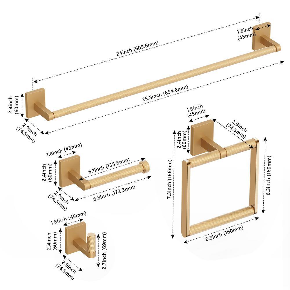 4-Piece Bath Hardware Set