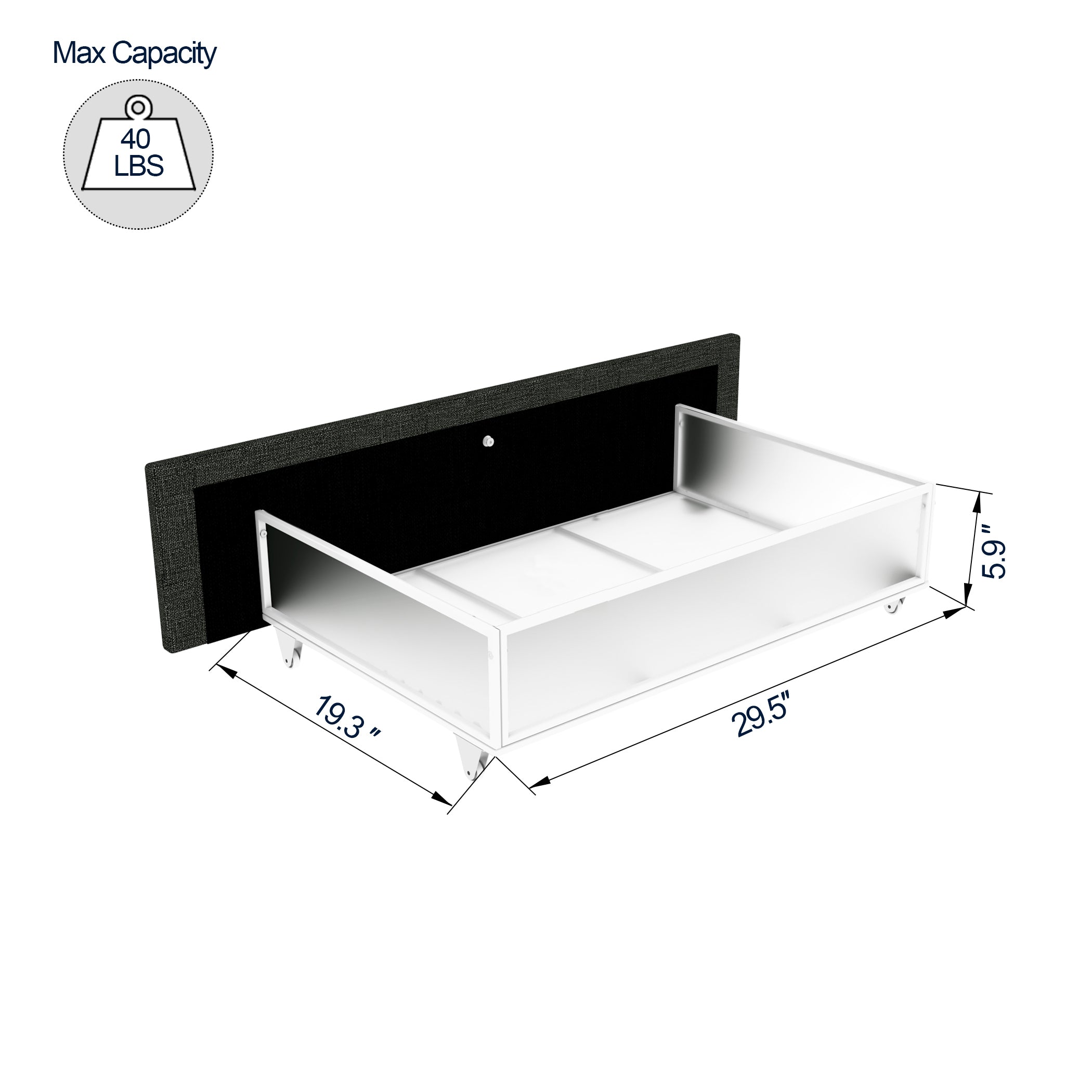 Anna Full Size Gray Velvet Upholstered Wingback Platform Bed with Patented 4 Drawers Storage, Modern Design Headboard with Tight Channel, Wooden Slat Mattress Support No Box Spring Needed
