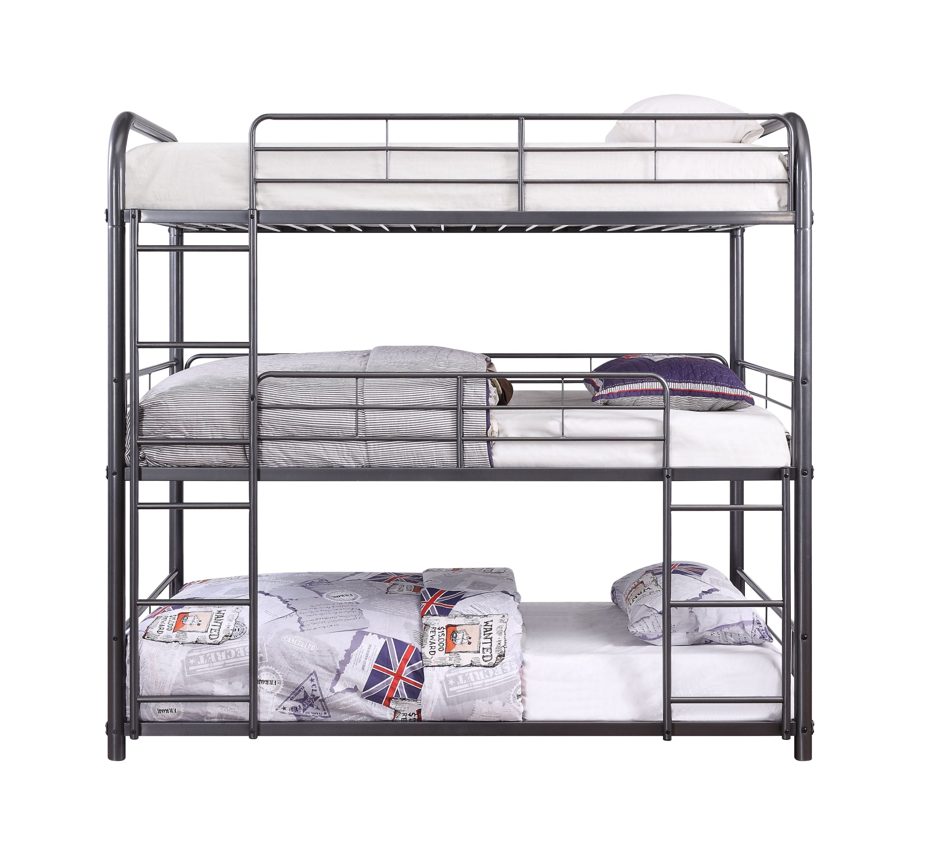 Cairo Bunk Bed - Triple Twin in Gunmetal 38090