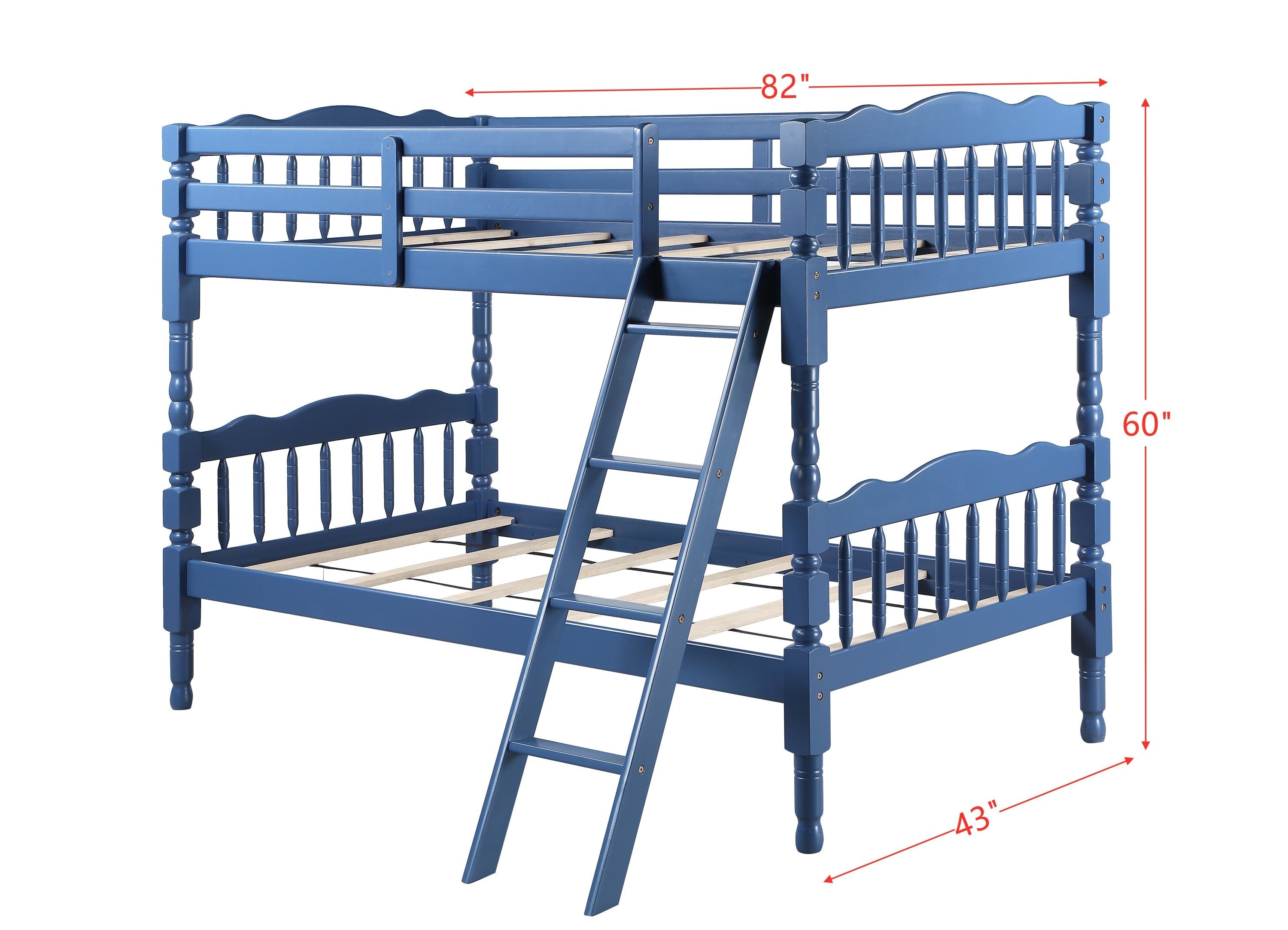 Homestead Twin/Twin Bunk Bed in Dark Blue Finish BD00865