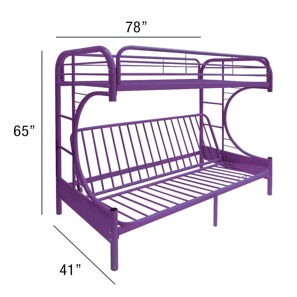 Eclipse Bunk Bed (Twin/Full/Futon) in Purple 02091PU