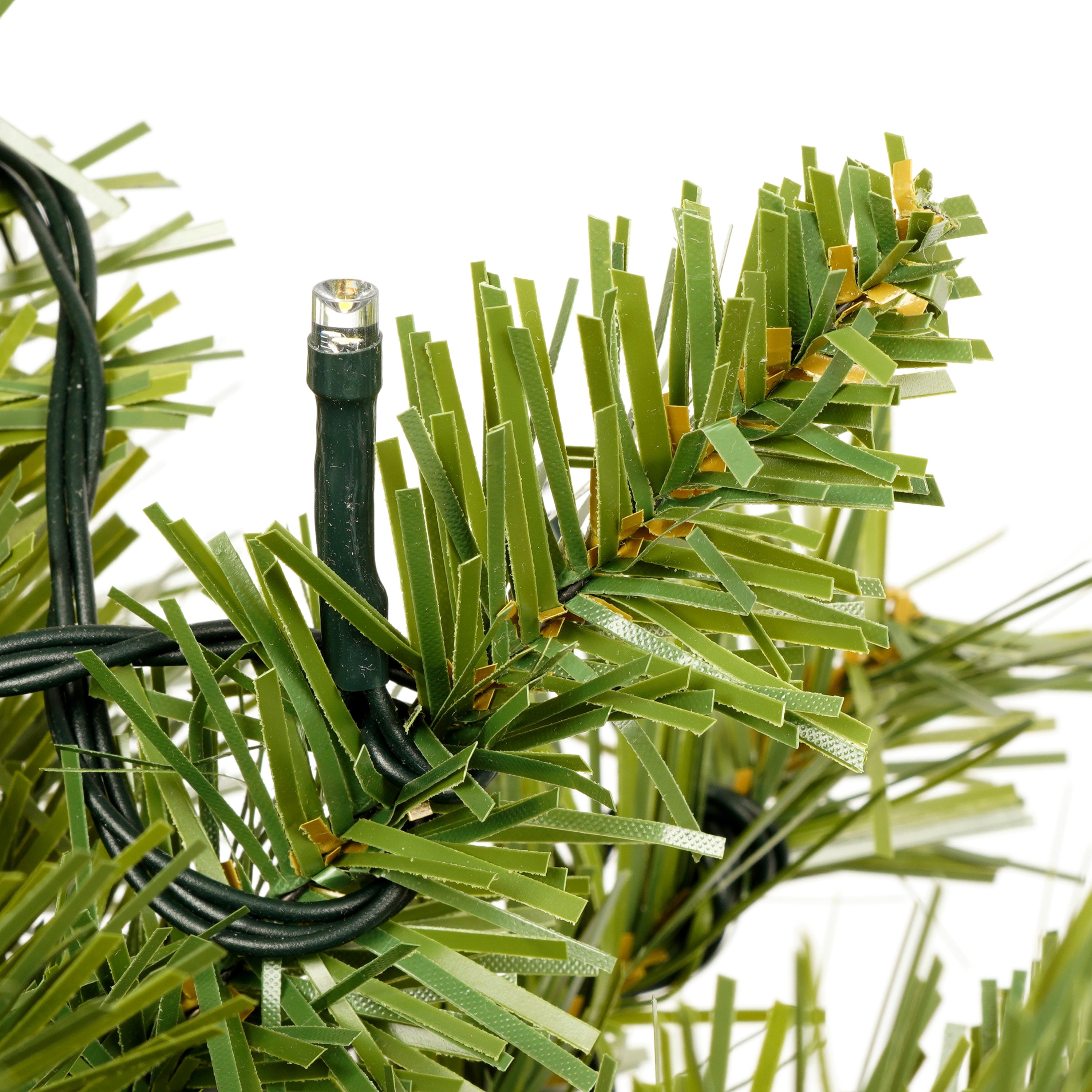 Xmas Tree Artificial Christmas 4-Piece Set,Garland, Wreath and Set of 2 3FT Entrance Trees X-mas with LED Lights, Christmas Tree