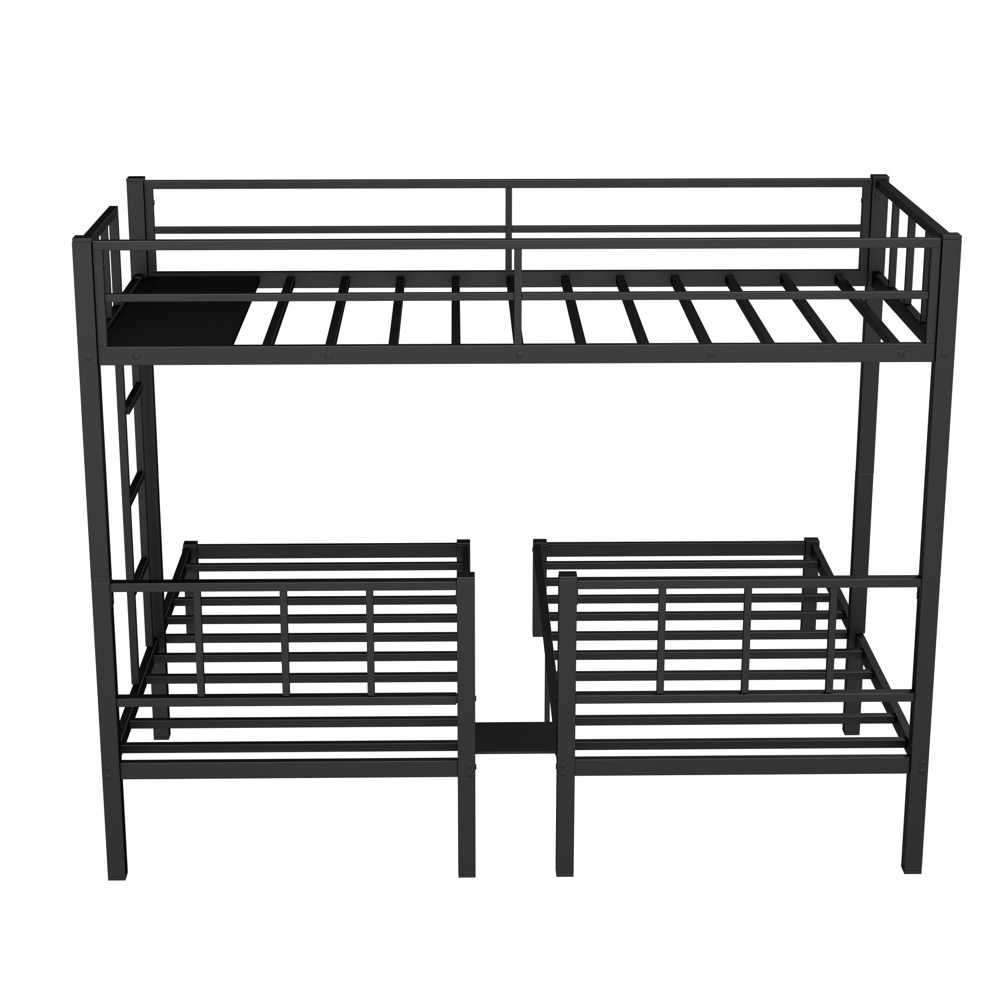 Twin over Twin & Twin Bunk Beds for 3, Twin XL over Twin & Twin Bunk Bed Metal Triple Bunk Bed, Black(Pre-sale date: October 31st)