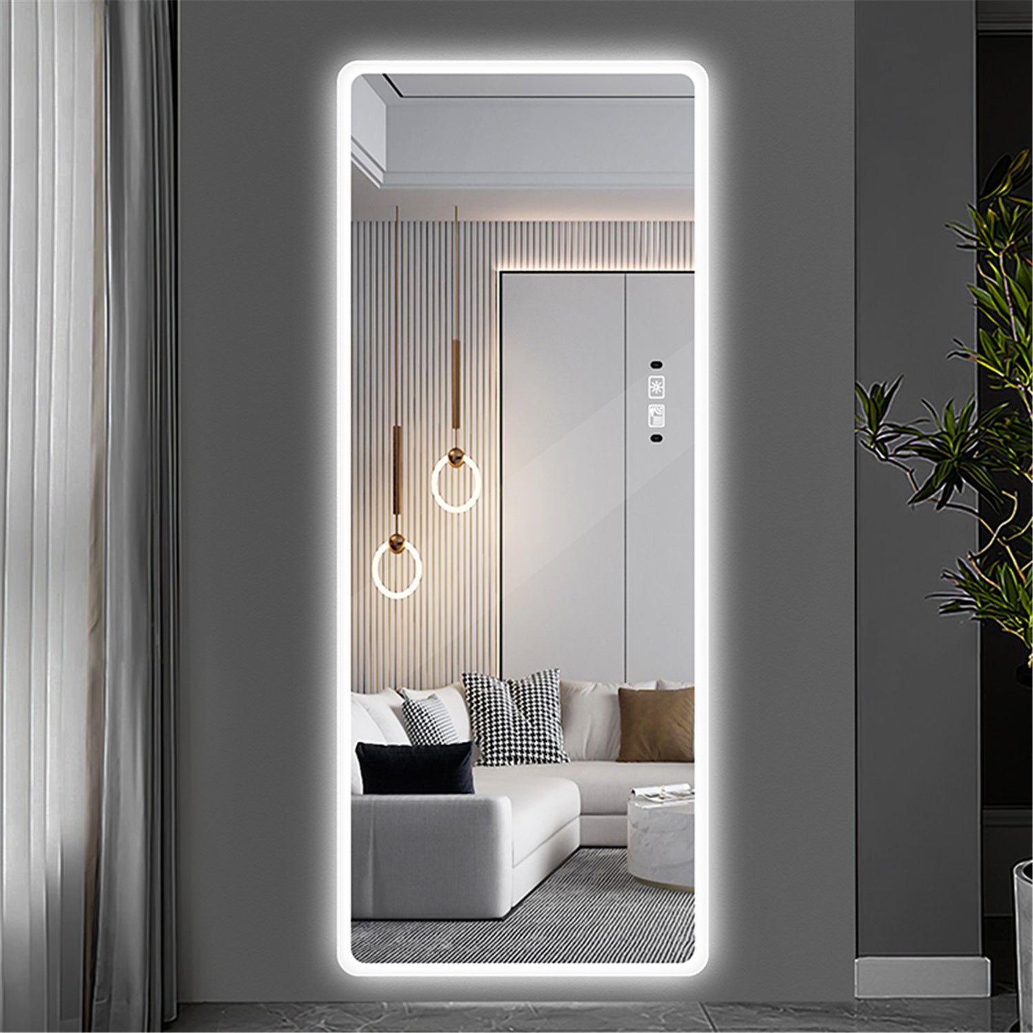 Full Length Backlit Mirror Lighted Vanity Body Induction Mirror