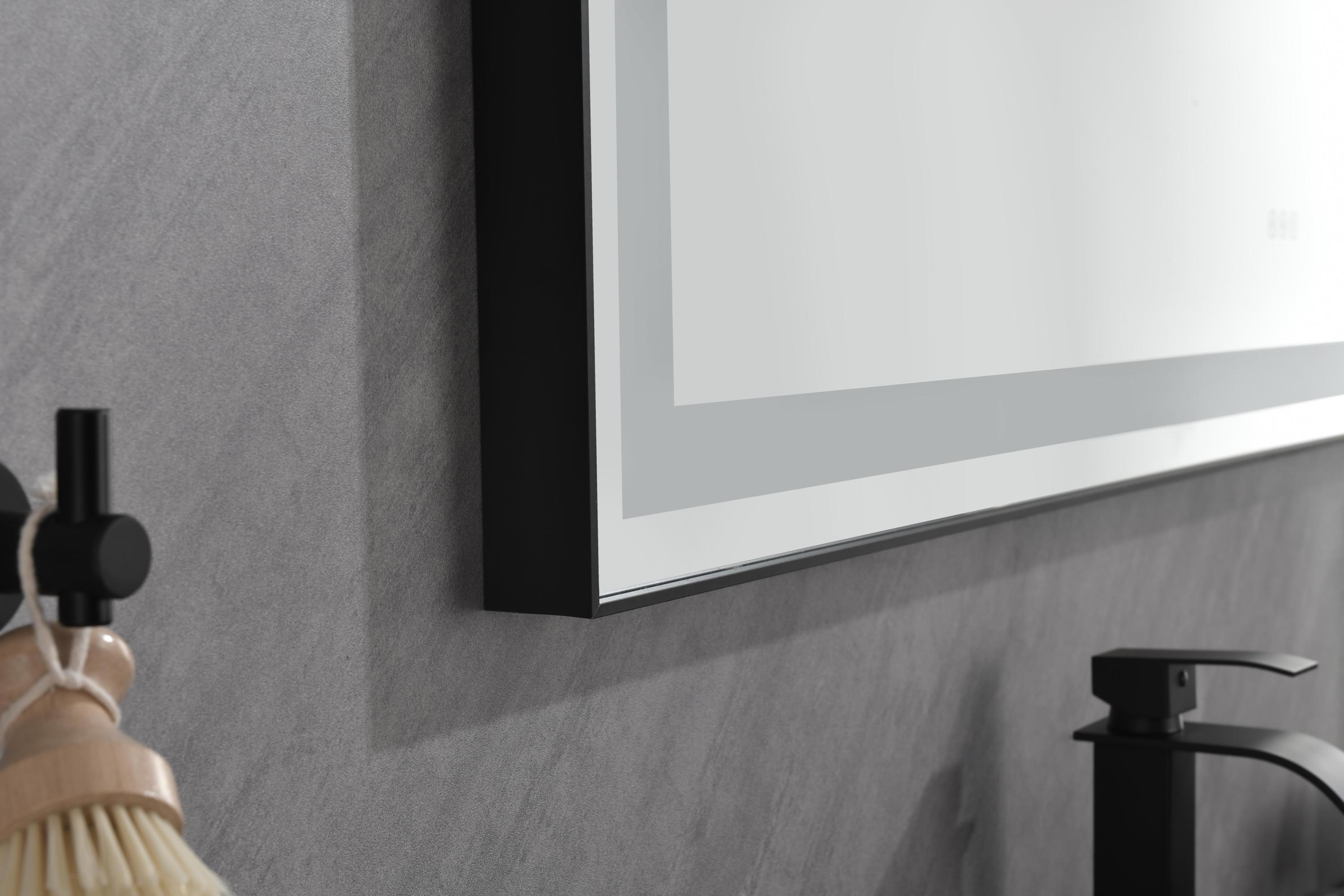 72 in. W x 36 in. H LED Single Bathroom Vanity Mirror in Polished Crystal Bathroom Vanity LED Mirror with 3 Color Lights Mirror for Bathroom Wall Smart Lighted Vanity Mirrors