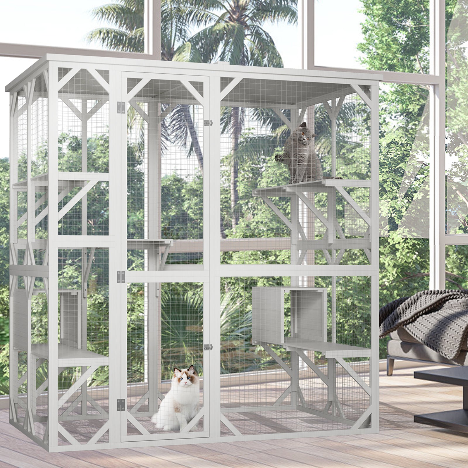 Catio Outdoor Cat Enclosure with Roof