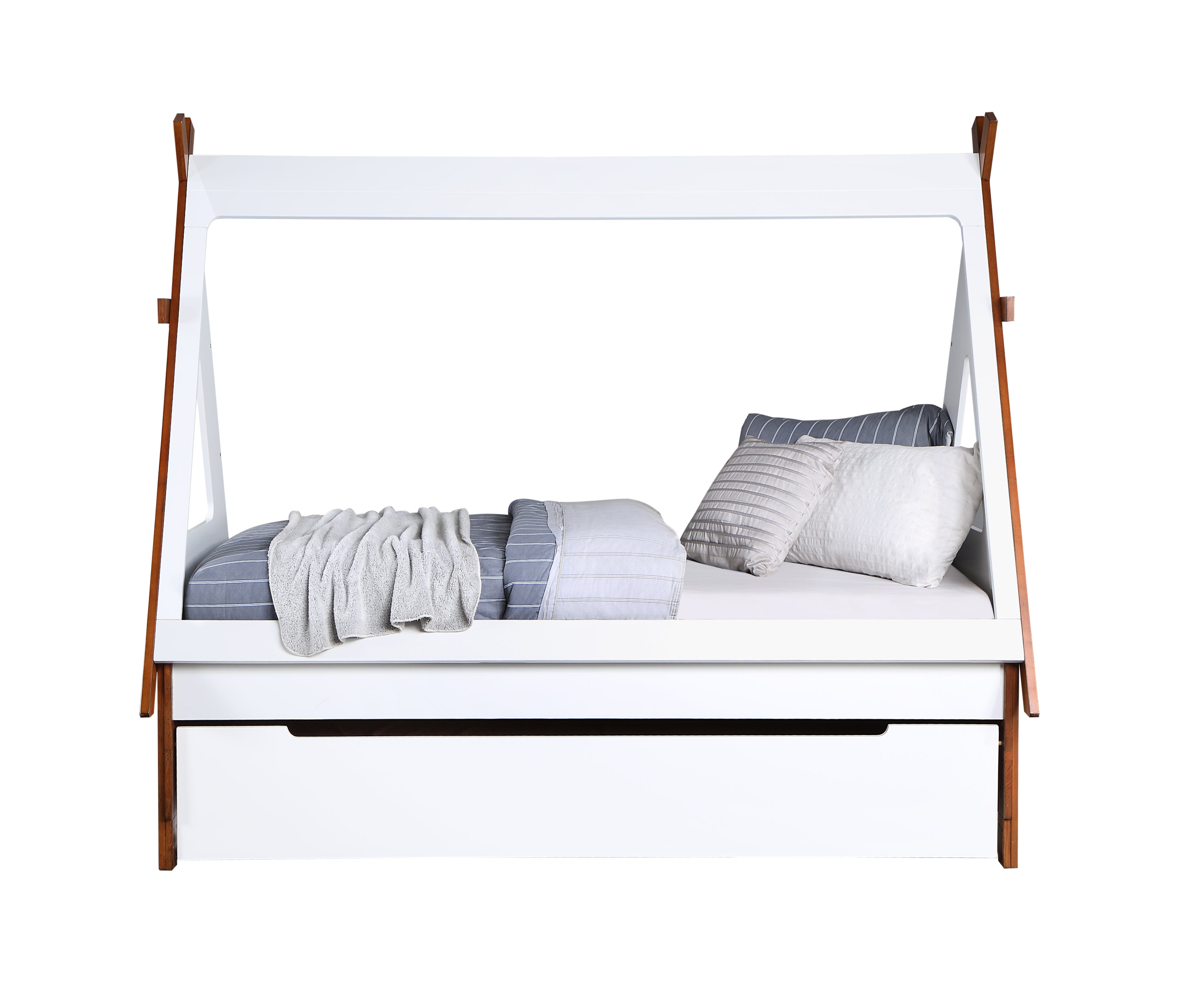 Loreen Twin Bed, Oak & White Finish BD01287T