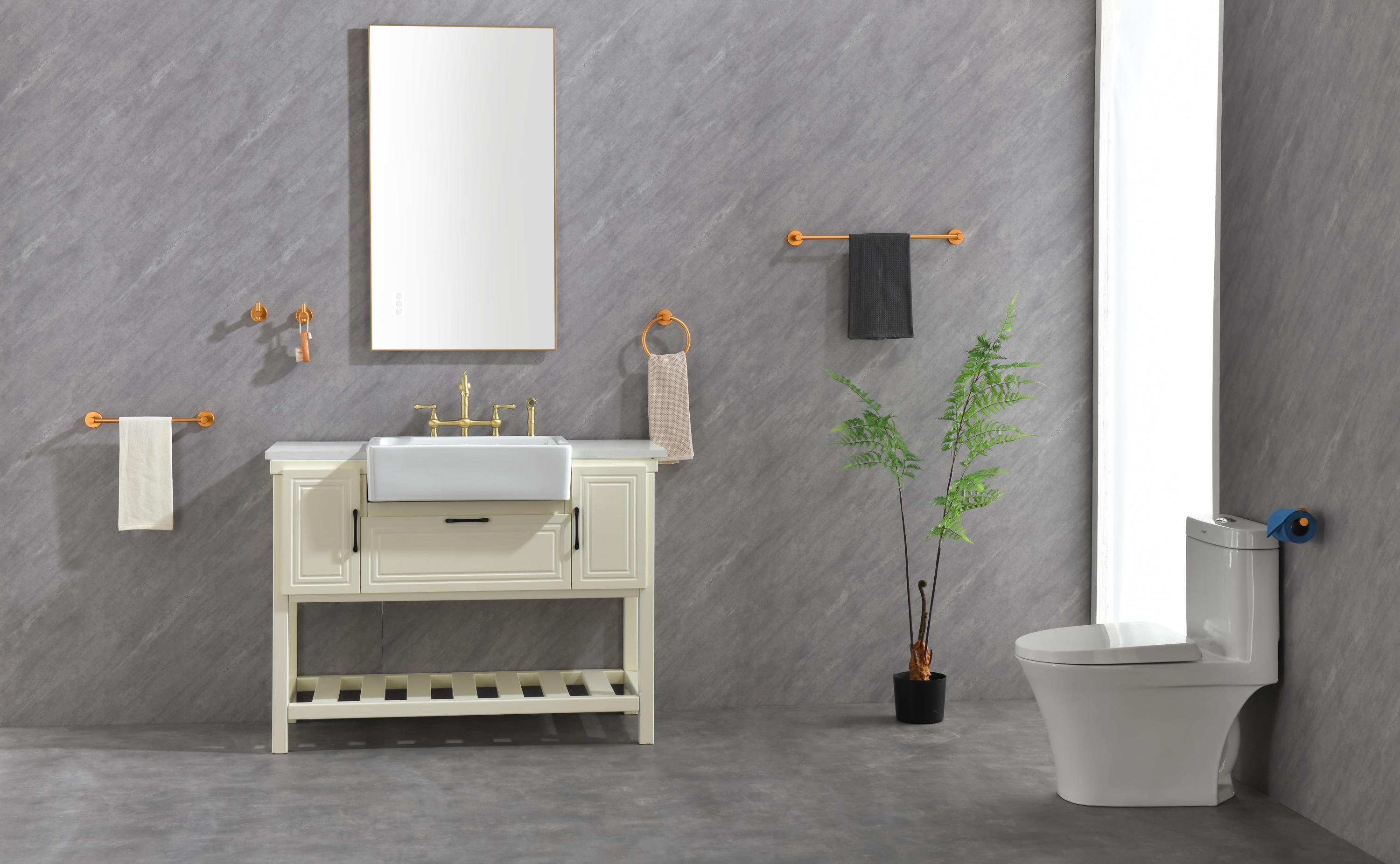 bathroom led mirror is multi-functional and each function is controlled by a smart touch button.