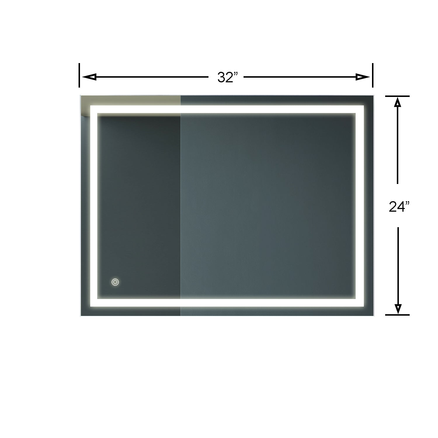 Bathroom Led Classy Vanity Mirror with High Lumen,Dimmable Touch,Wall Switch Control, Anti-Fog ,CRI 90 Adjustable 3000K-4500K-6000K ,IP54 Waterproof Energy saving Vertical & Horizontal