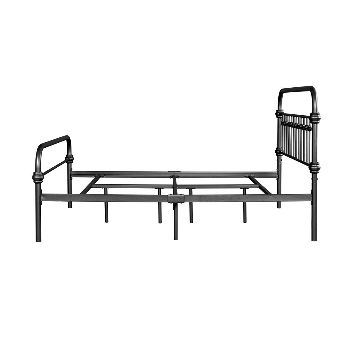 81.6" L X 59.6" W X 44.4"H Metal Bed Frame Full Size Standerd Bed Frame - BLACK