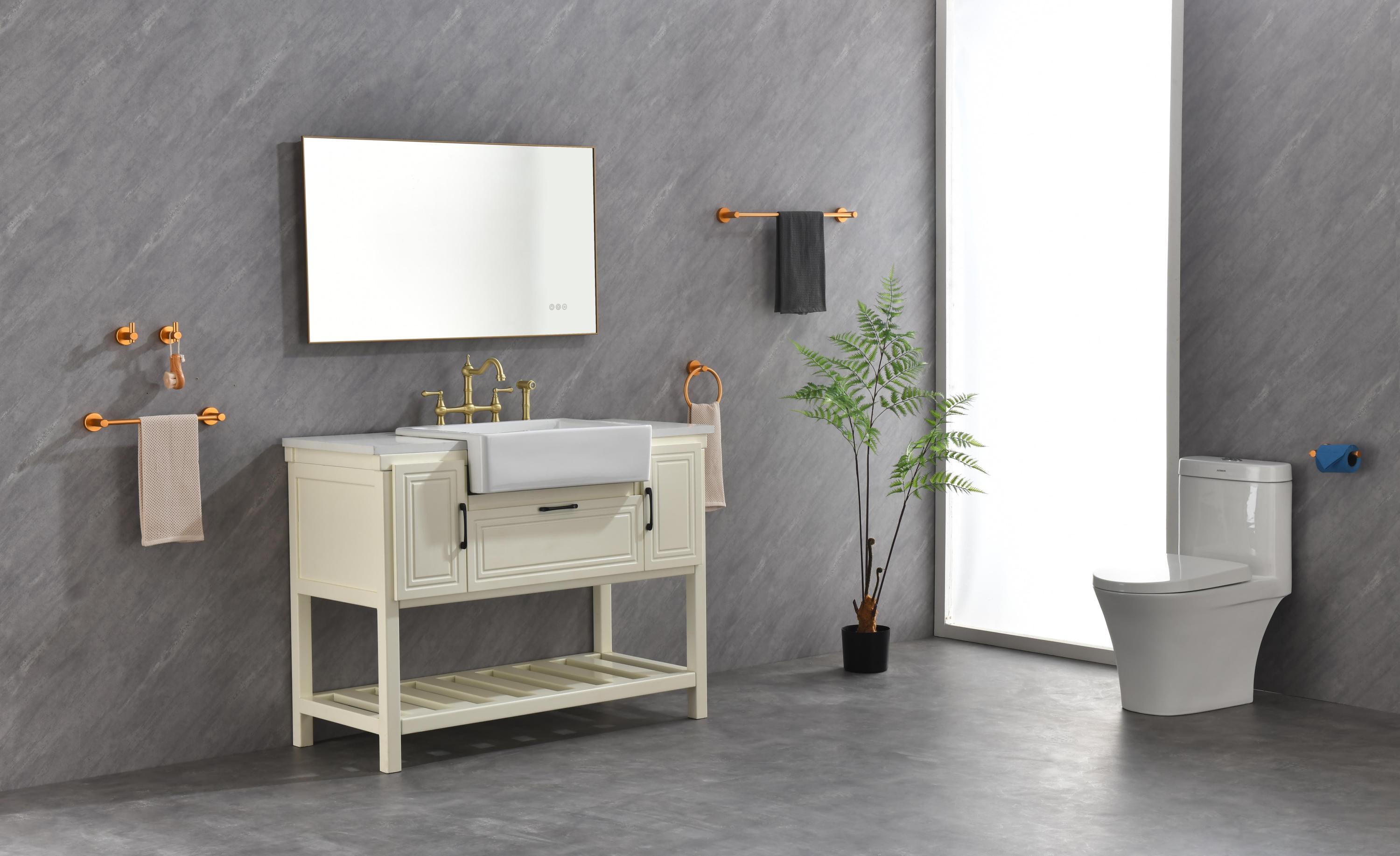 bathroom led mirror is multi-functional and each function is controlled by a smart touch button.