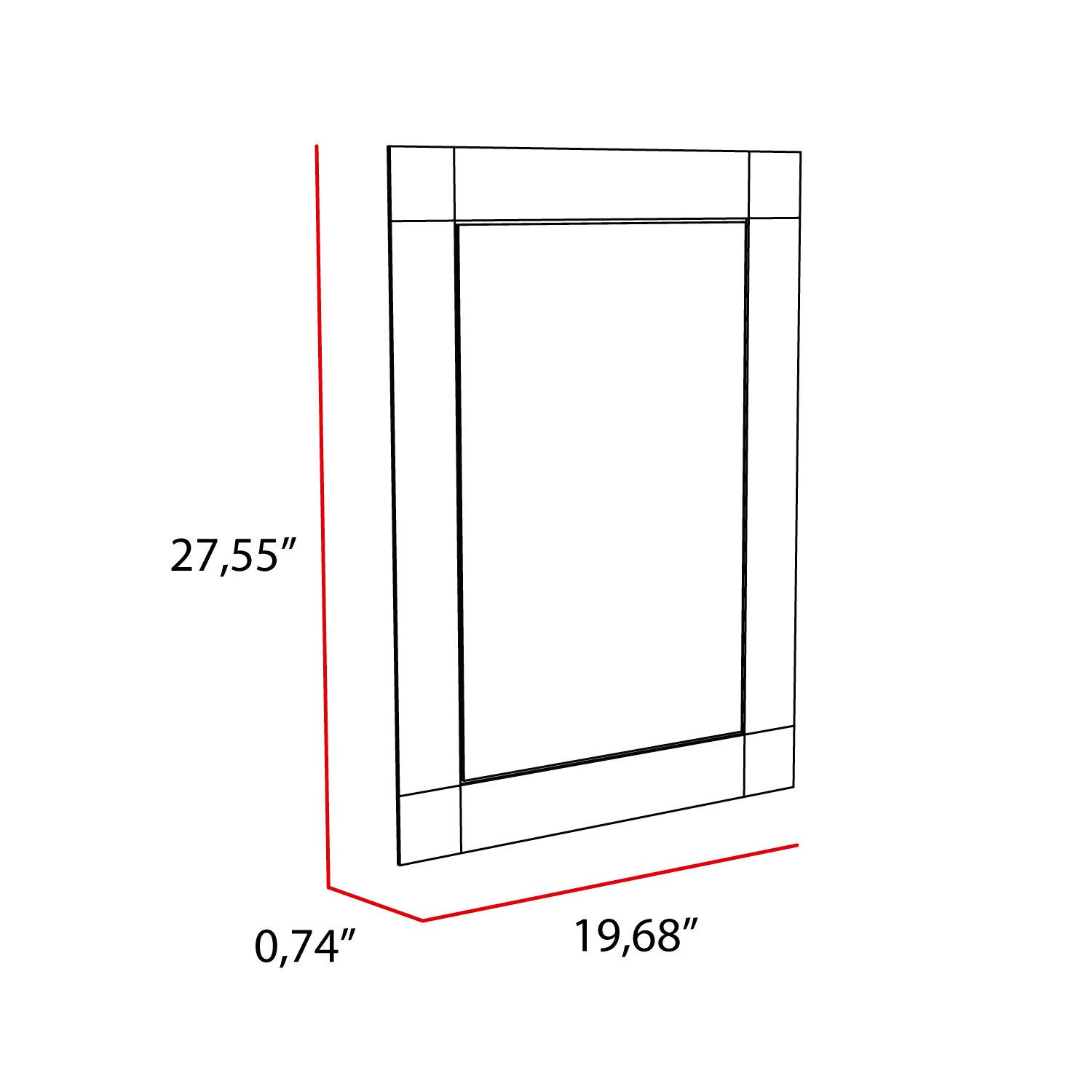 Rectangle Wall-Mounted Mirrors For Bathrooms