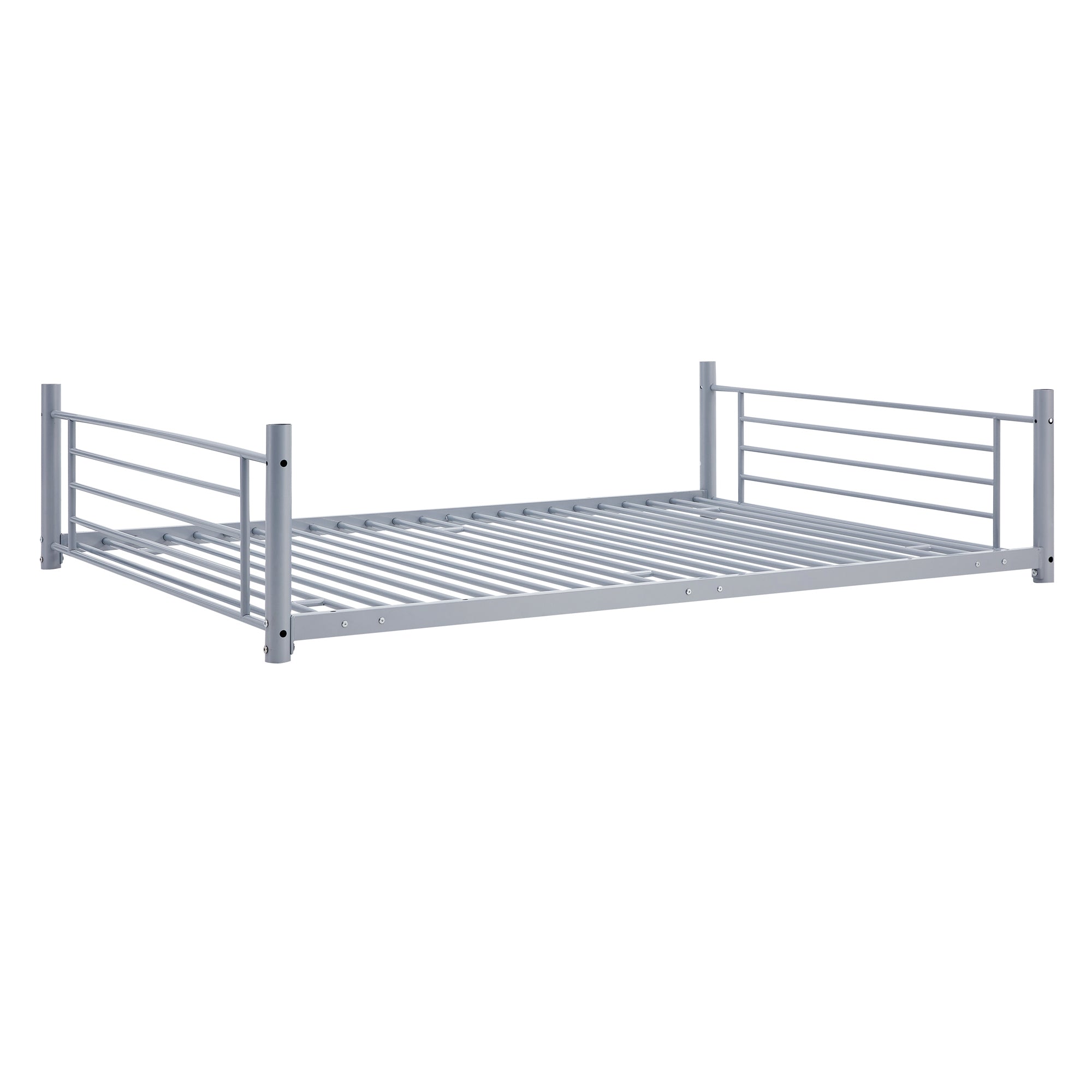 Full-Full-Full Metal Triple Bed with Built-in Ladder, Divided into Three Separate Beds,Gray(OLD SKU:LP000297AAE)