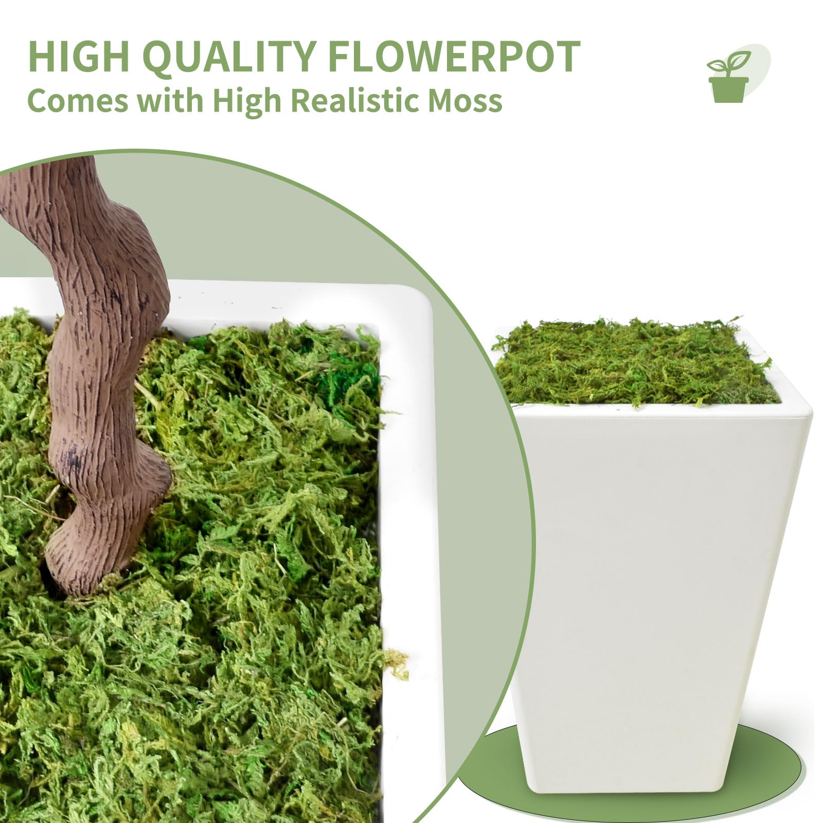 Artificial Olive Tree 5FT, Faux Olive Tree with Pot and Moss, Tall Artificial Plants Indoor