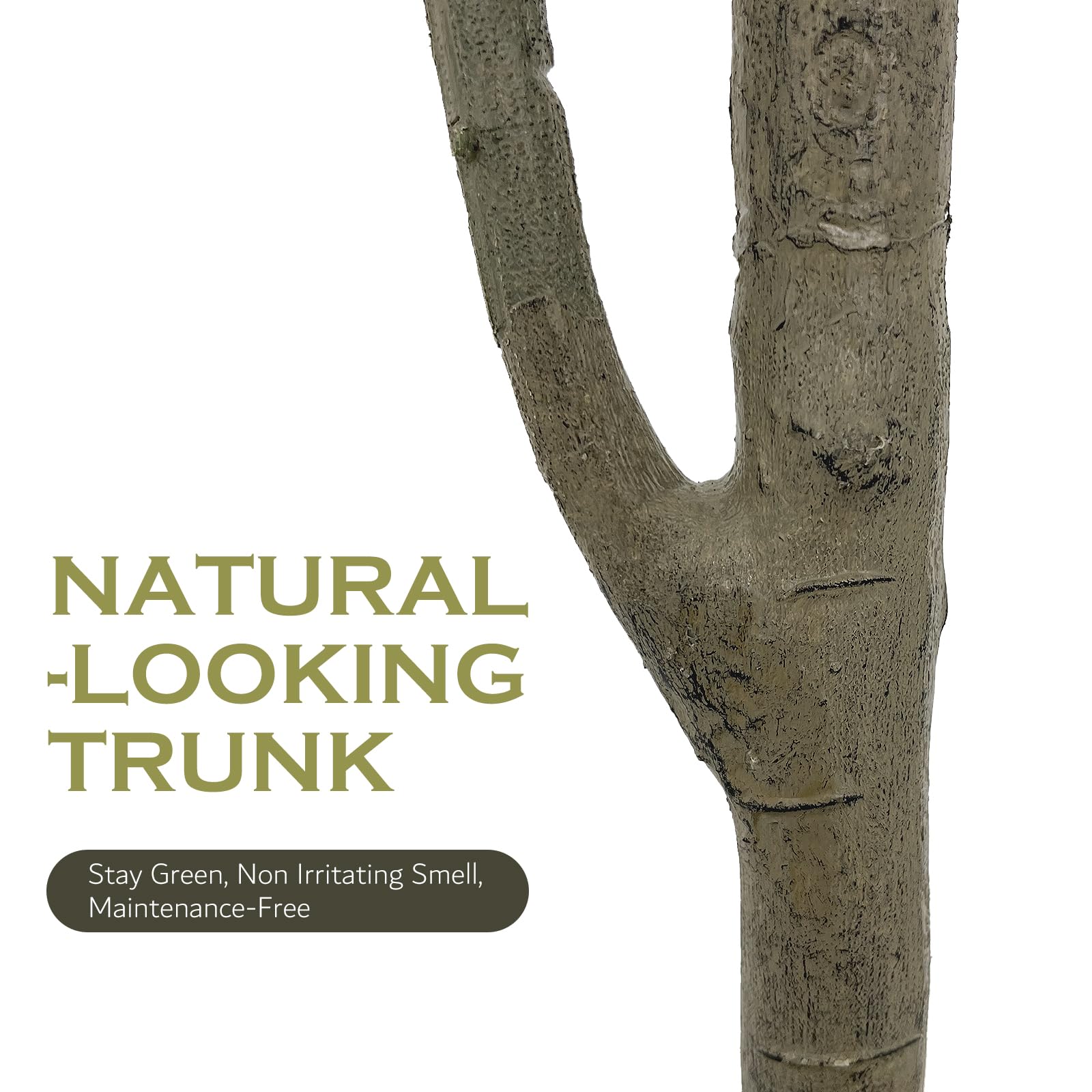 Olive Trees Artificial Indoor with Large White Planter and Natural Wood Trunk and Realistic Leaves