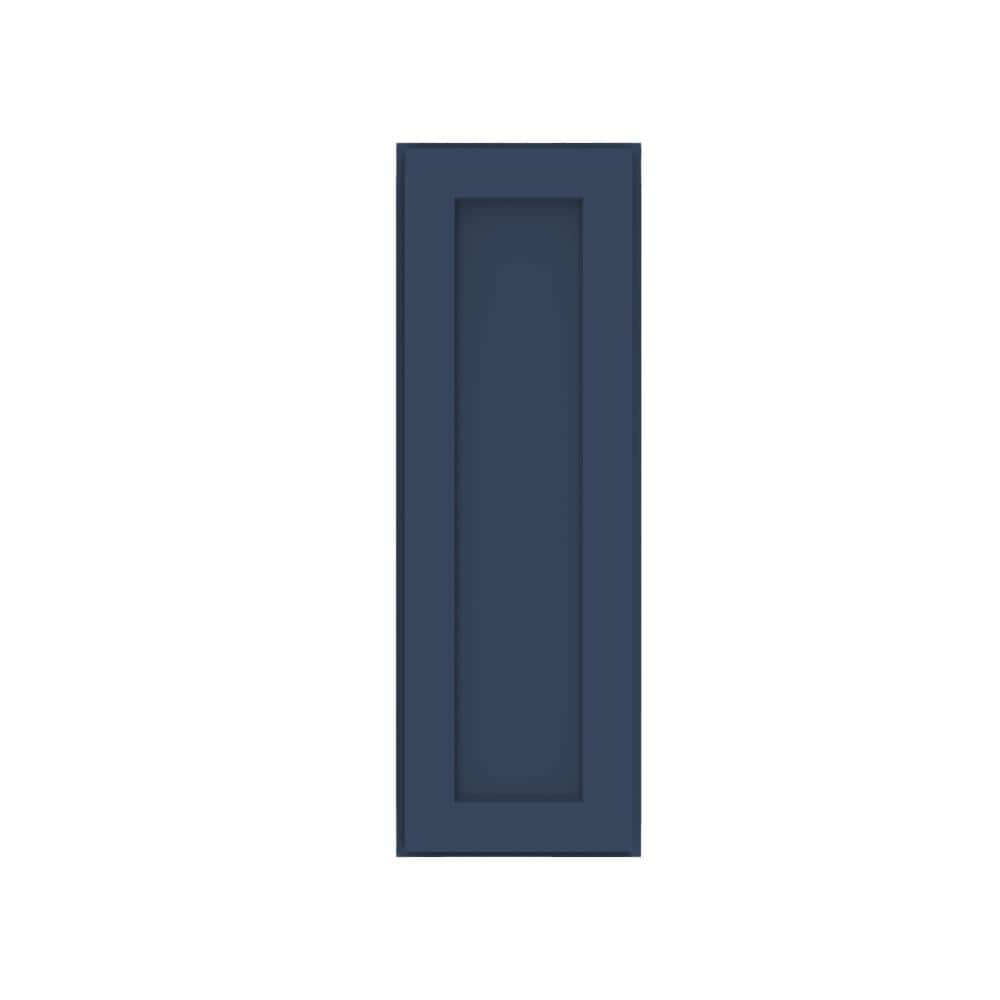 Easy-DIY 12 in. W x 12 in. D x 36 in. H Ready to Assemble Wall Kitchen Cabinet in Shaker Navy 1-Door-2 Shelves