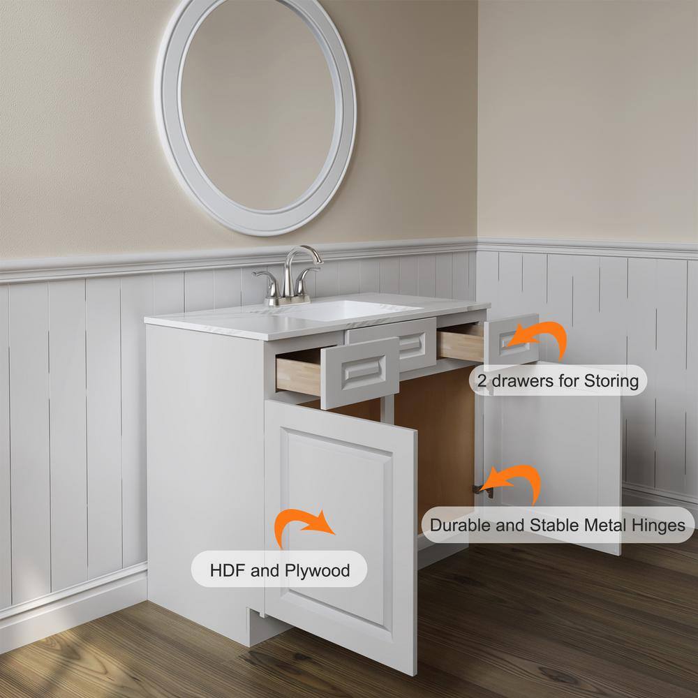 21"D X 48"W X 34-1/2"H BIRCH SOLID WOOD Vanity Base Kitchen Cabinet VSD48