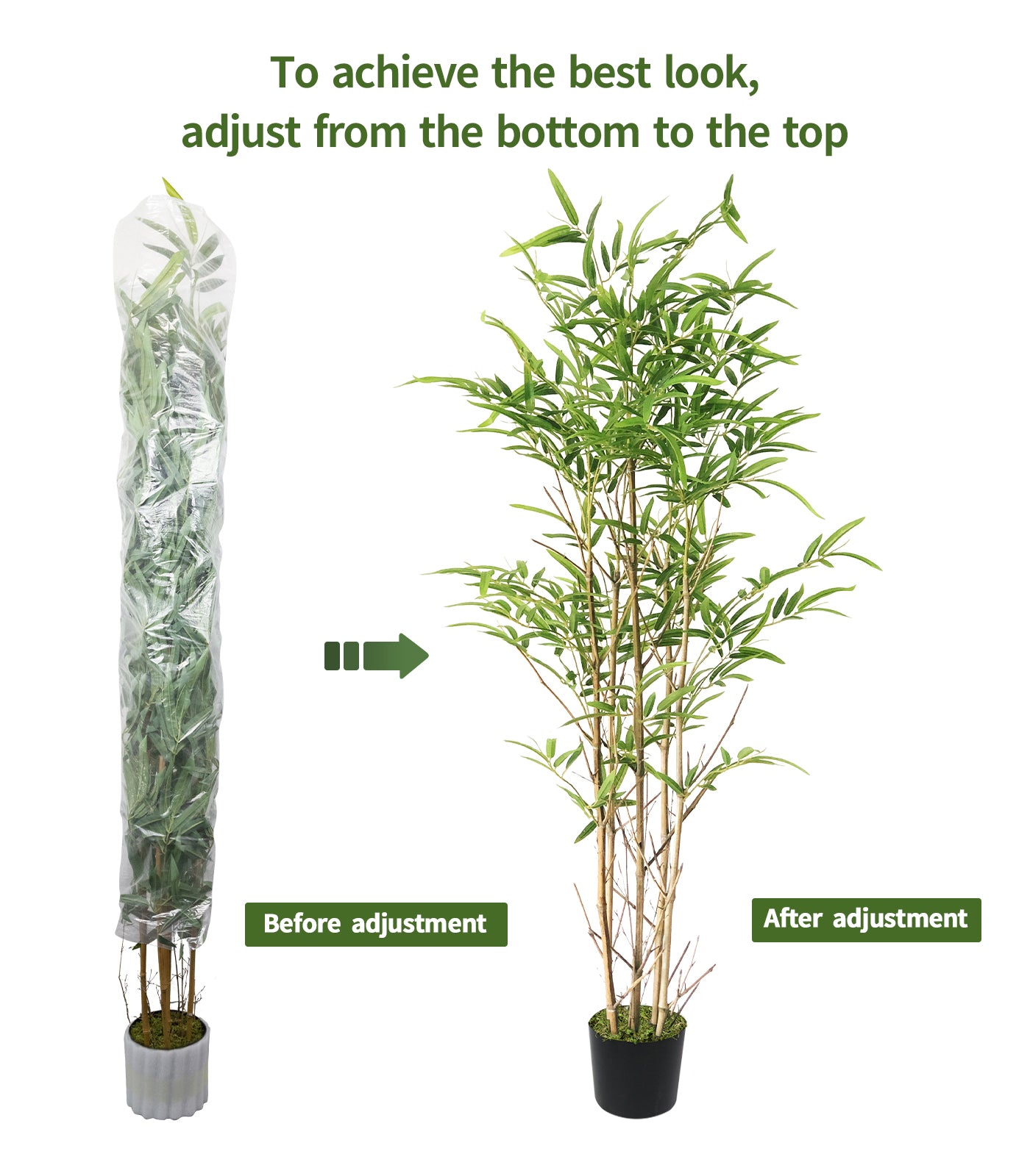 6ft Dark Green Bamboo Tree