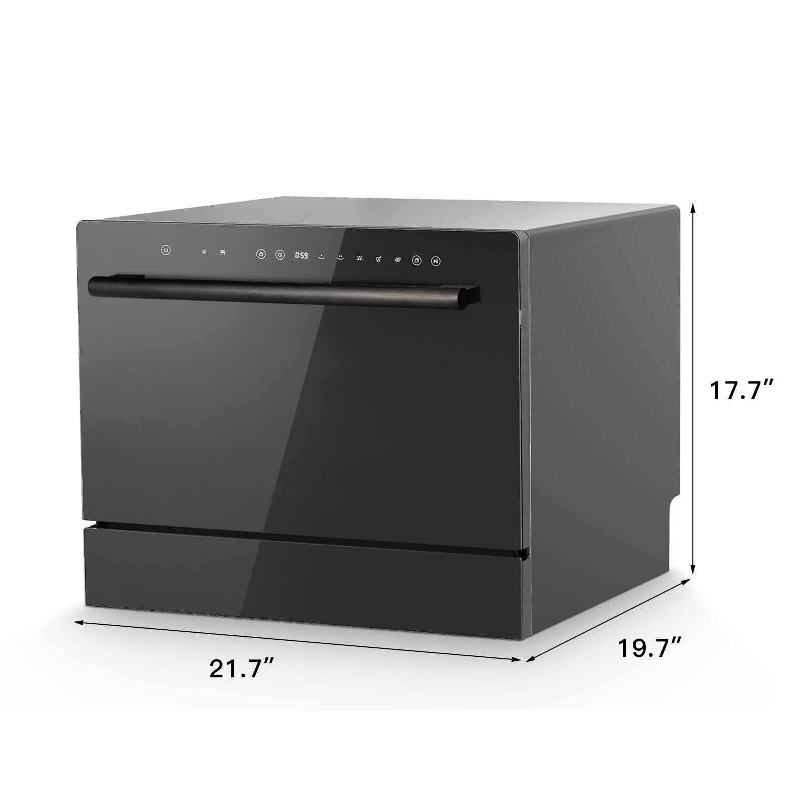 19 in. Portable Countertop Mini Dishwasher with Hot Air Dry Buylikepro