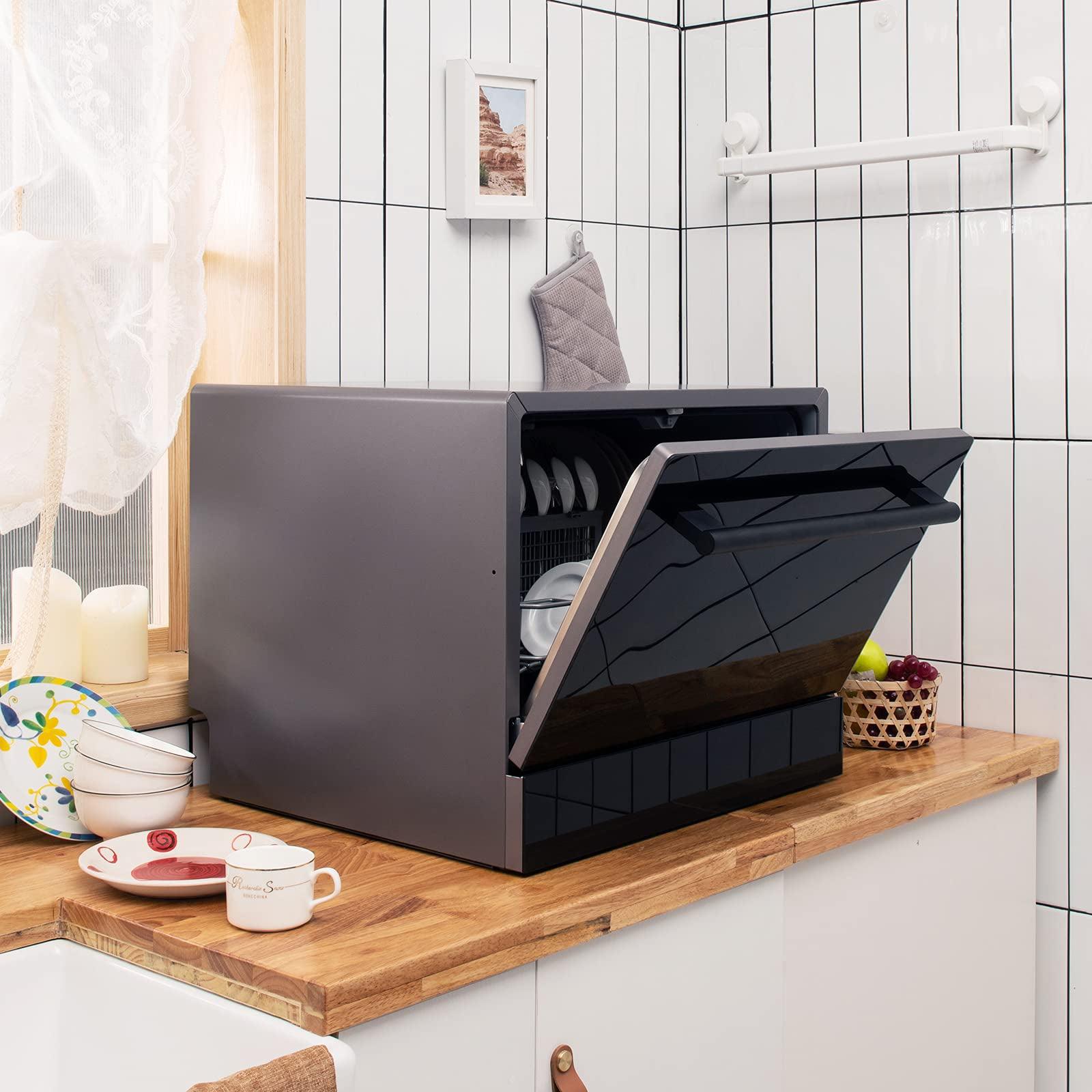 19 in. Portable Countertop Mini Dishwasher with Hot Air Dry Buylikepro