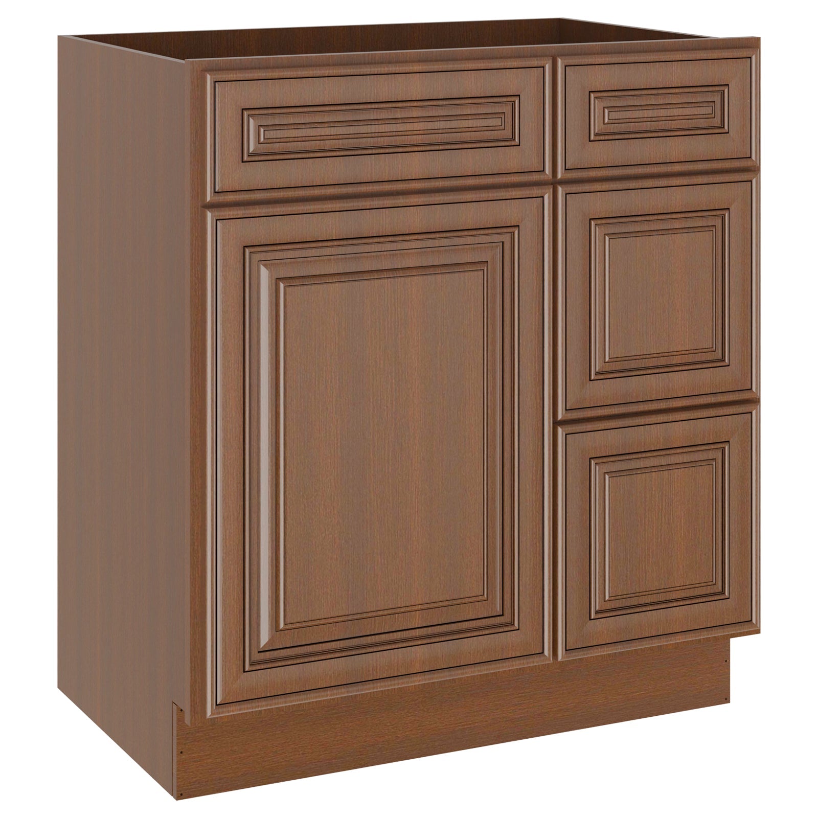 21"Dx30"Wx34-1/2"H Birch Solid Wood Bath Vanity Cabinet without Top V3021DR