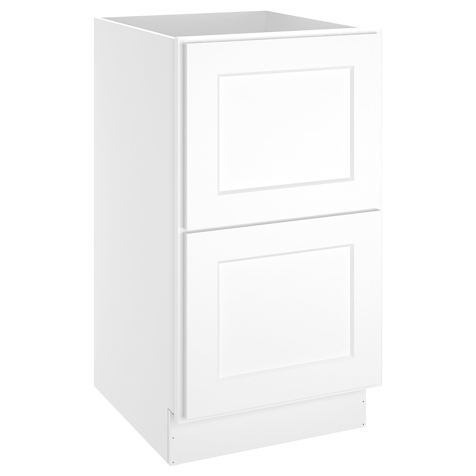 24"D Birch Solid Wood x 18"W x 34.5"H 2 Drawer Base Kitchen Cabinet 18" Wide 2DB18