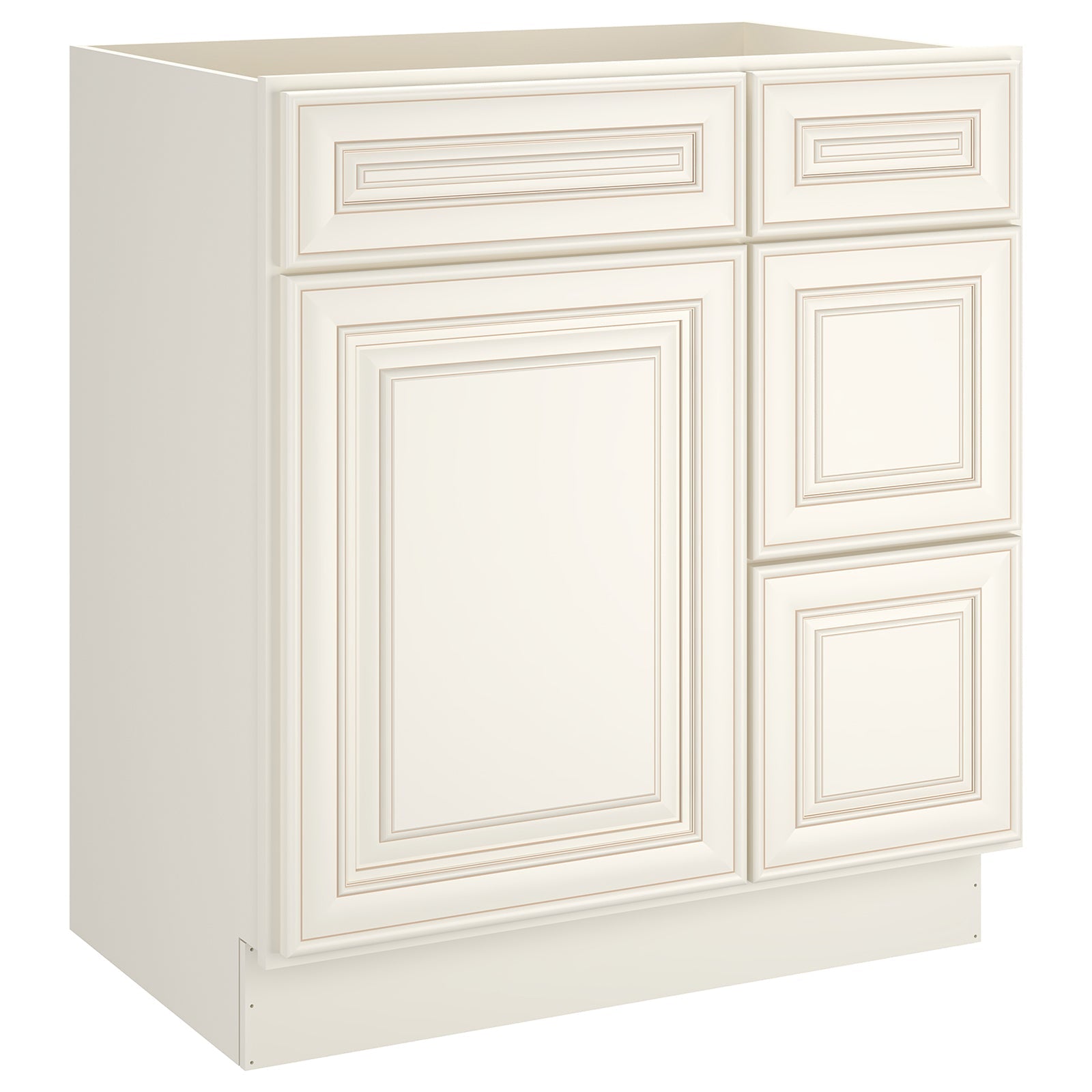 21"Dx30"Wx34-1/2"H Birch Solid Wood Bath Vanity Cabinet without Top V3021DR