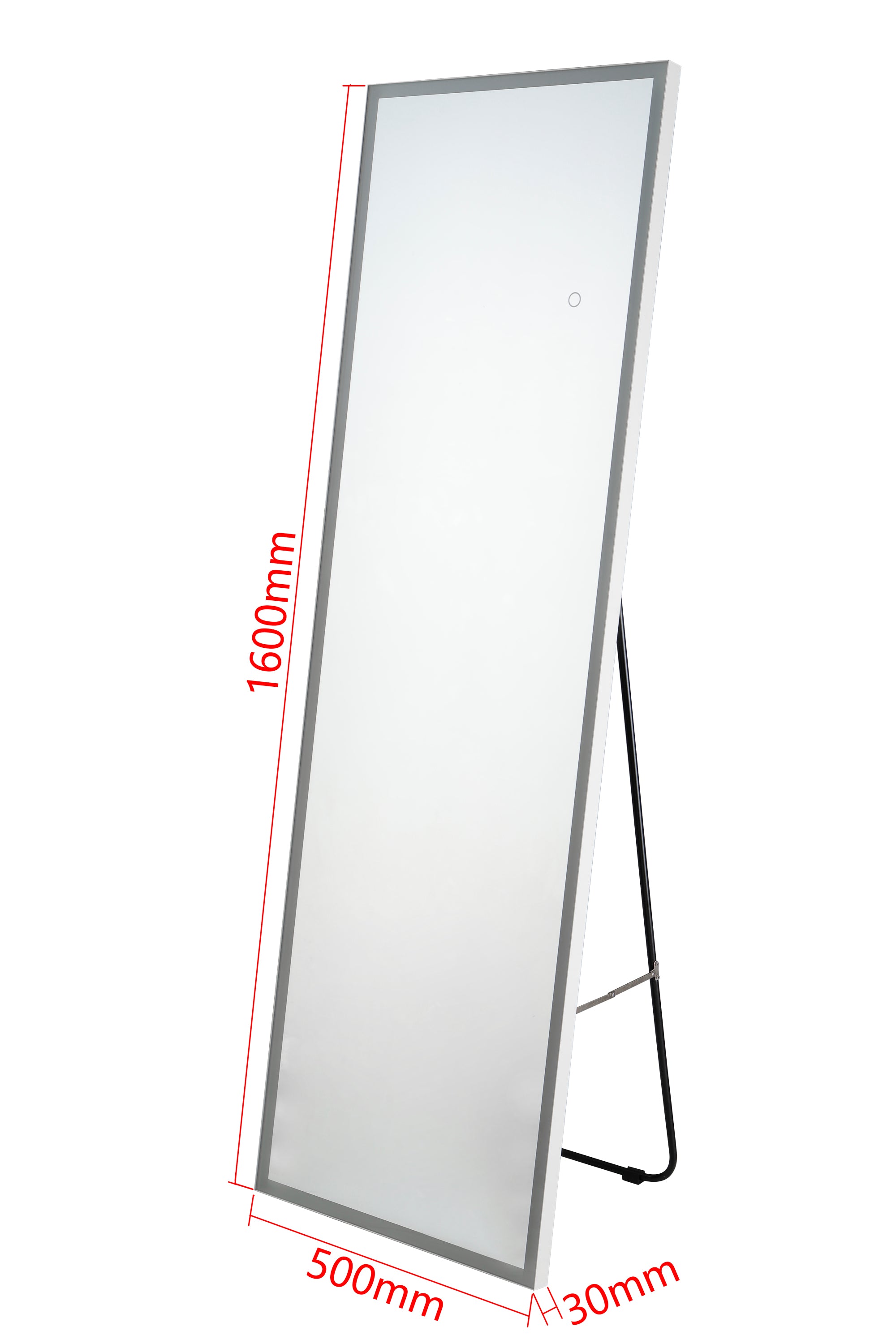 62*20 Full Length Mirror with LED Lights, Free Standing Tall Mirror, Lighted Floor Mirror, Wall Mounted Hanging Mirror, Full Body Mirror w/Dimming & 3 Color Lighting for Bedroom