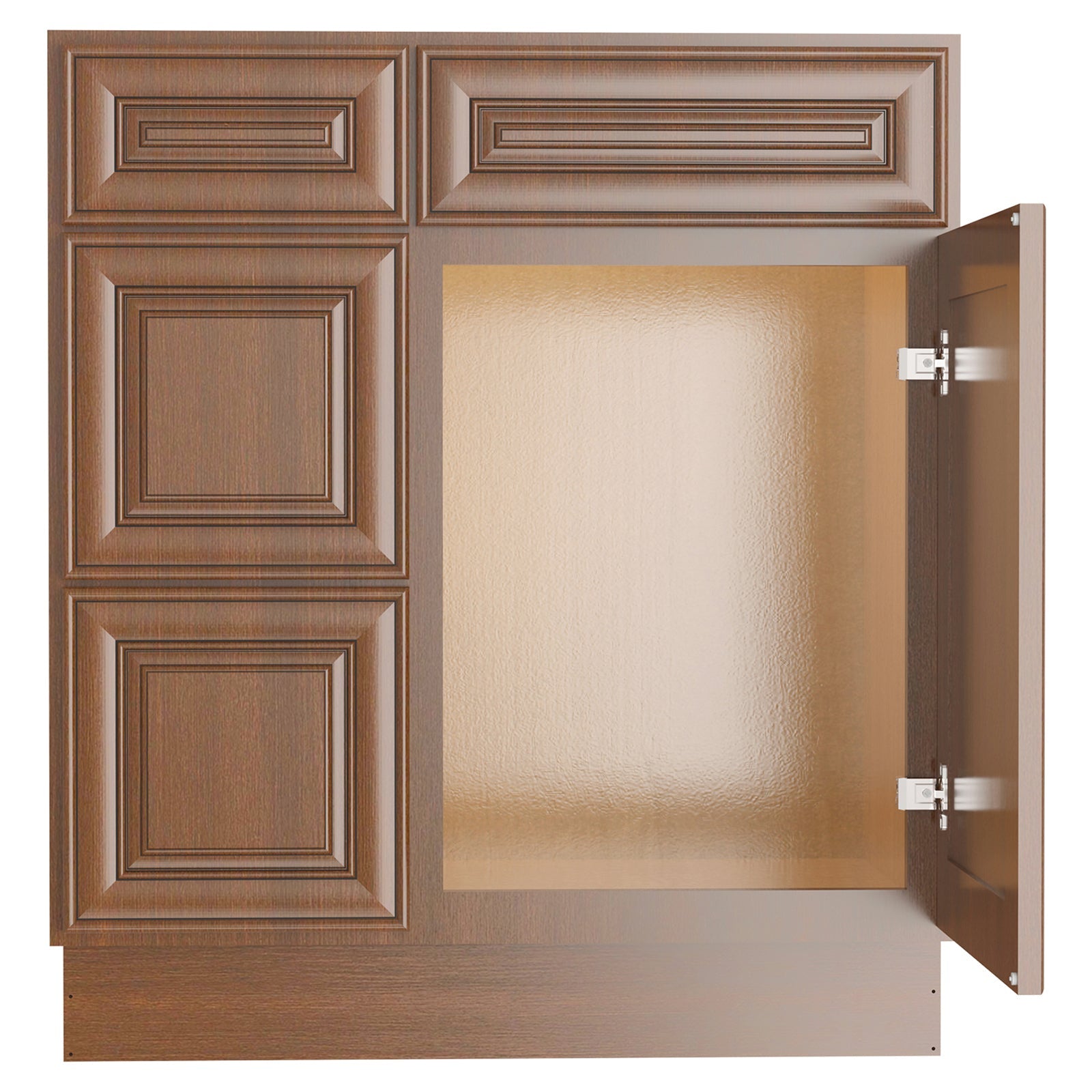 21"Dx30"Wx34-1/2"H Birch Solid Wood Bath Vanity Cabinet without Top V3021DL