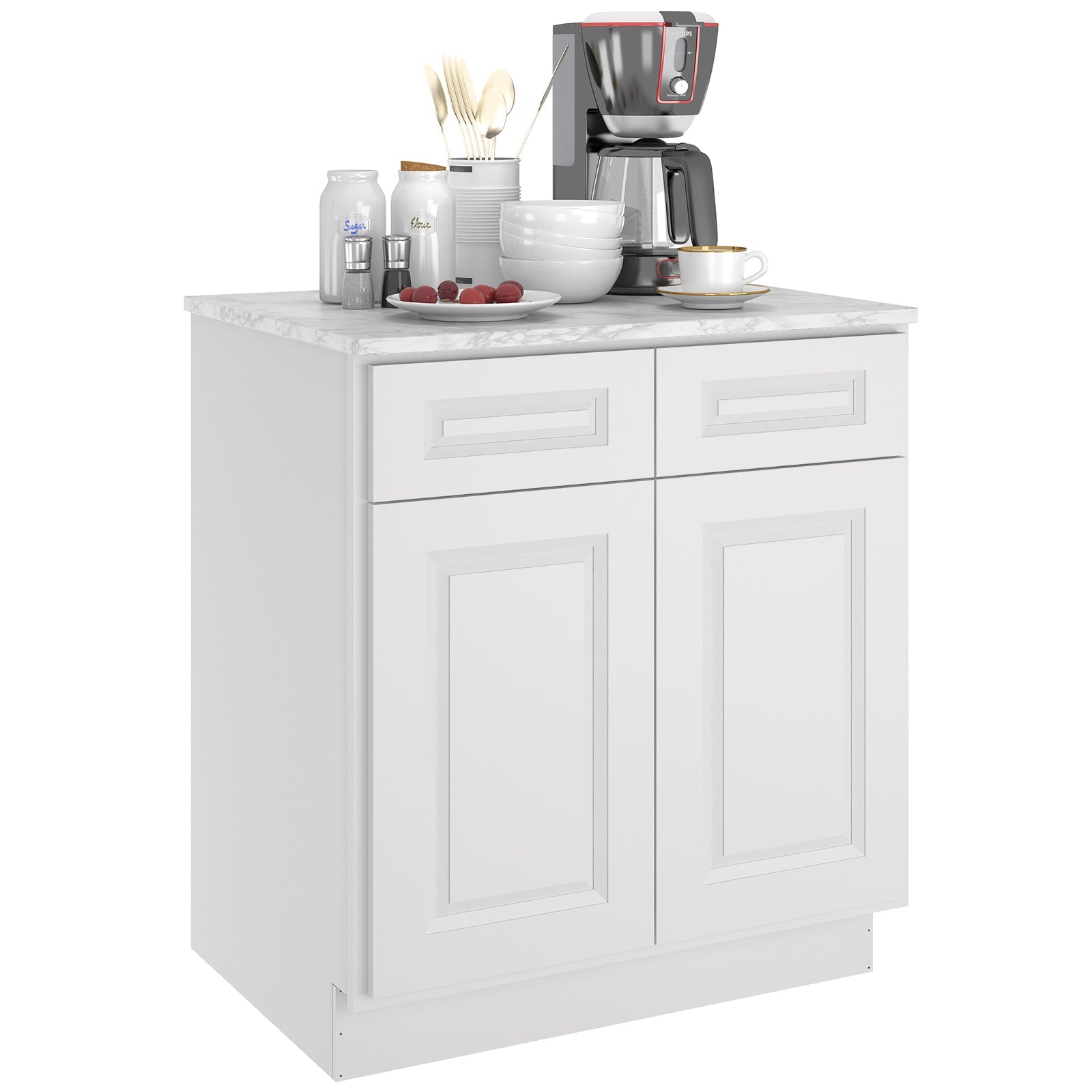 24"D Birch Solid Wood X 30"W X 34-1/2"H Base Kitchen Cabinet B30