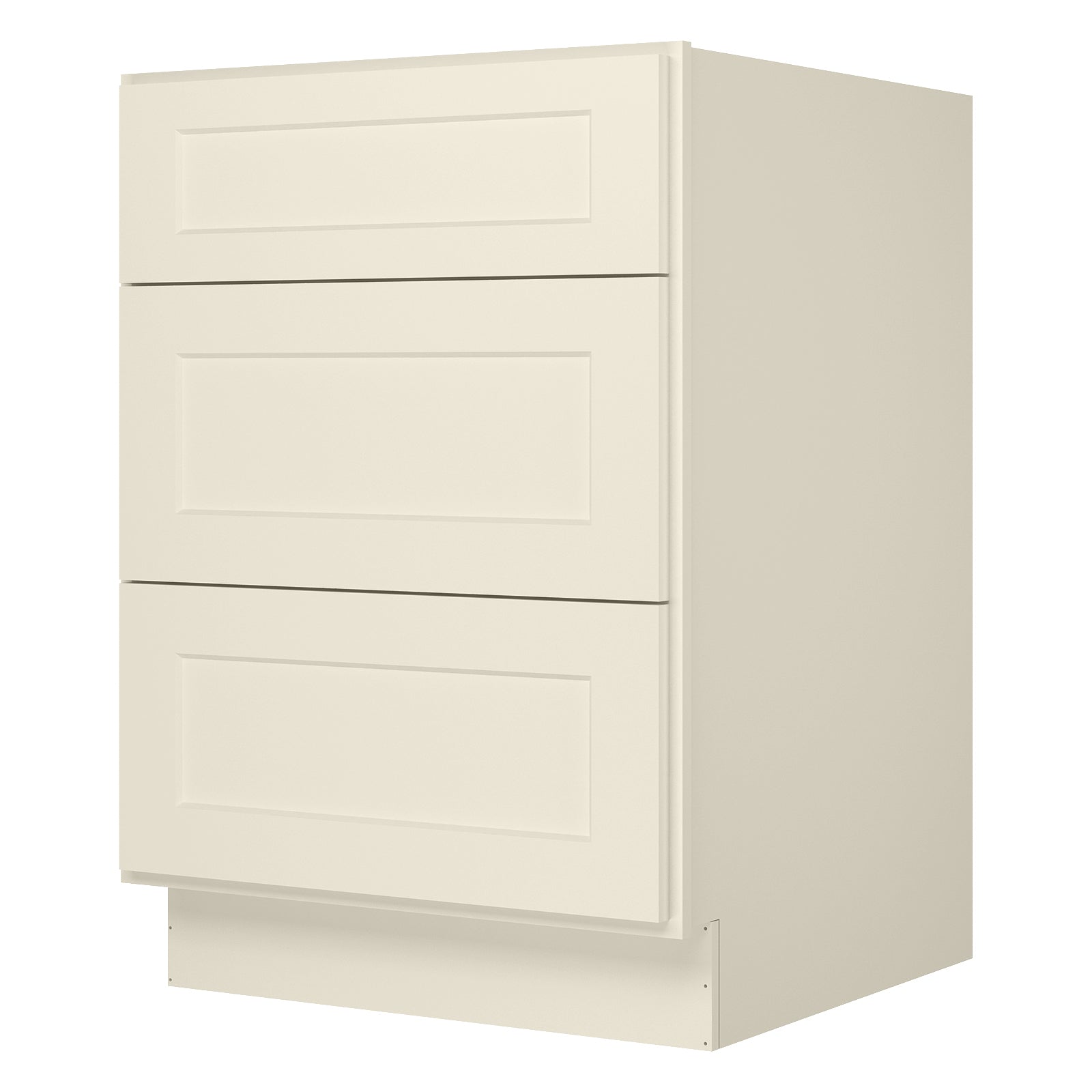 24"D Birch Solid Wood x 24"W x 34.5"H 3 Drawer Base Kitchen Cabinet 24" Wide 3DB24