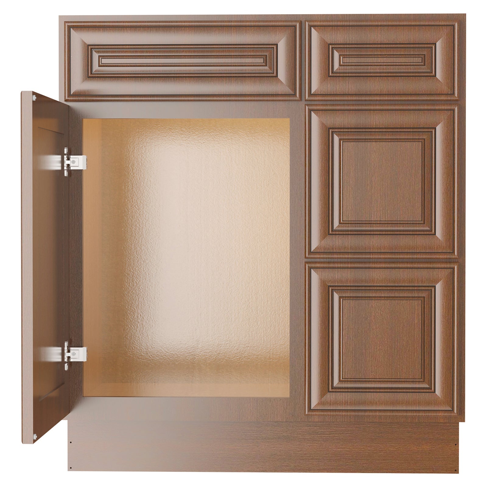 21"Dx30"Wx34-1/2"H Birch Solid Wood Bath Vanity Cabinet without Top V3021DR