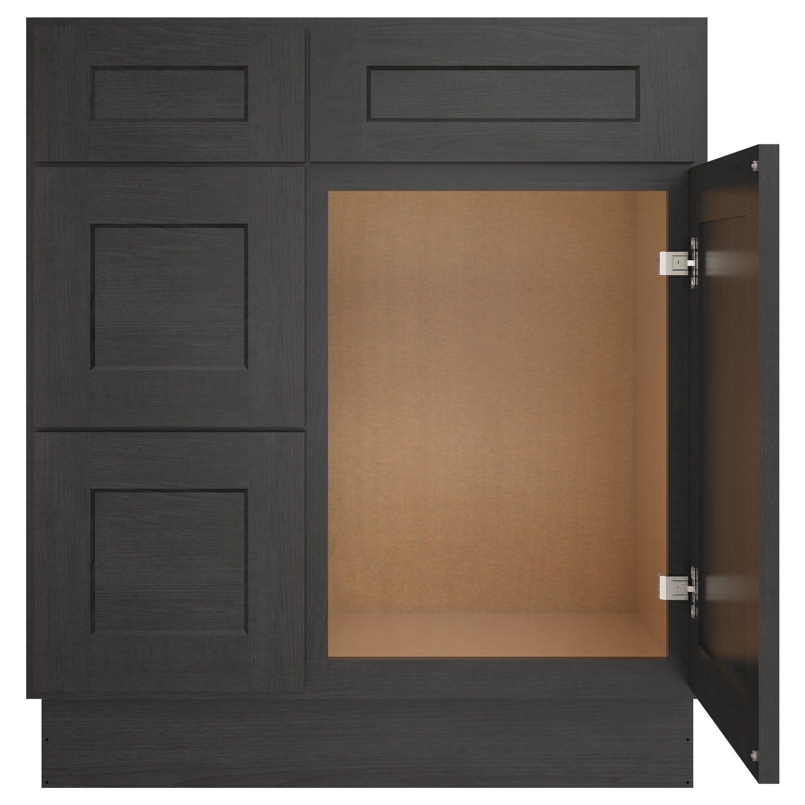 21"Dx30"Wx34-1/2"H Birch Solid Wood Bath Vanity Cabinet without Top V3021DL