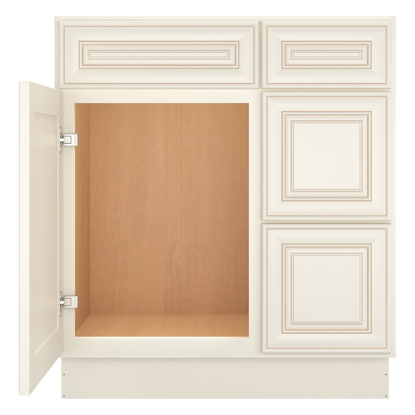 21"Dx30"Wx34-1/2"H Birch Solid Wood Bath Vanity Cabinet without Top V3021DR