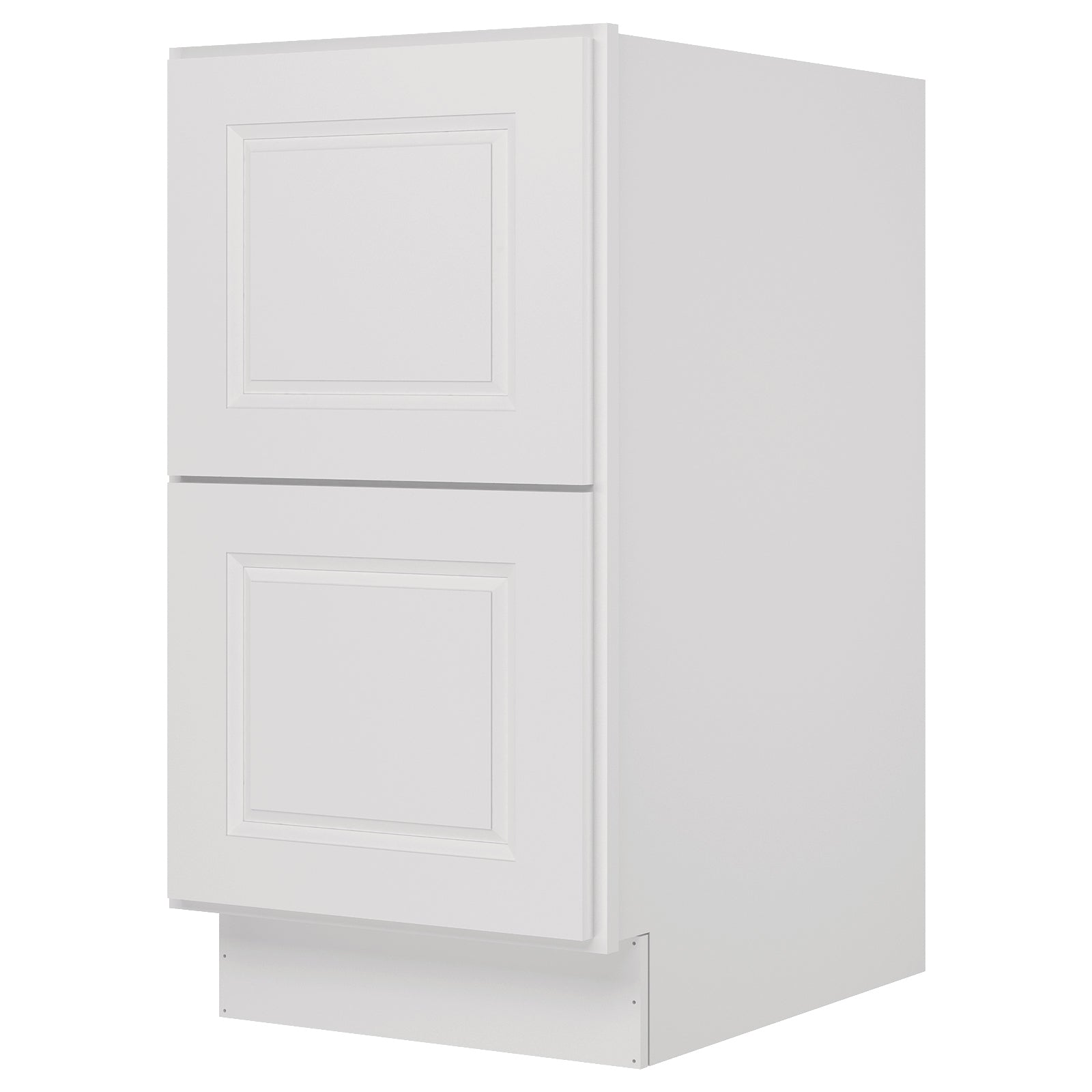 24"D Birch Solid Wood x 18"W x 34.5"H 2 Drawer Base Kitchen Cabinet 18" Wide 2DB18