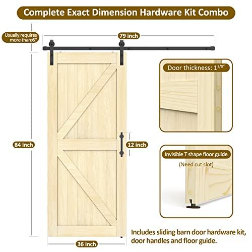 36in x 84in Sliding Barn Doors (Hardware Kit Included) Buylikepro
