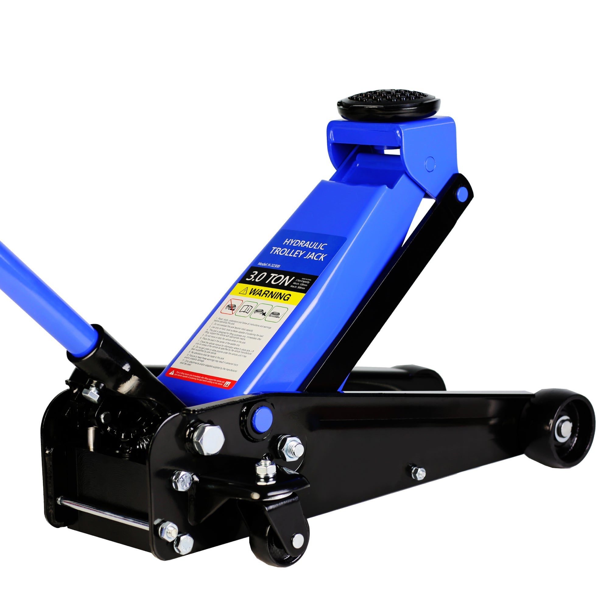 Hydraulic trolley Low Profile and Steel Racing 3 Ton (6,000 lb) Capacity, Floor Jack with Piston Quick Lift Single Pump, Blue Lifting range 5.1"-20"