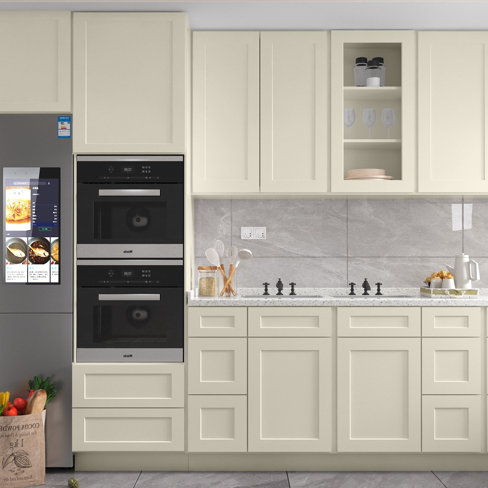 21"Dx30"Wx34-1/2"H Birch Solid Wood Bath Vanity Cabinet without Top V3021DL