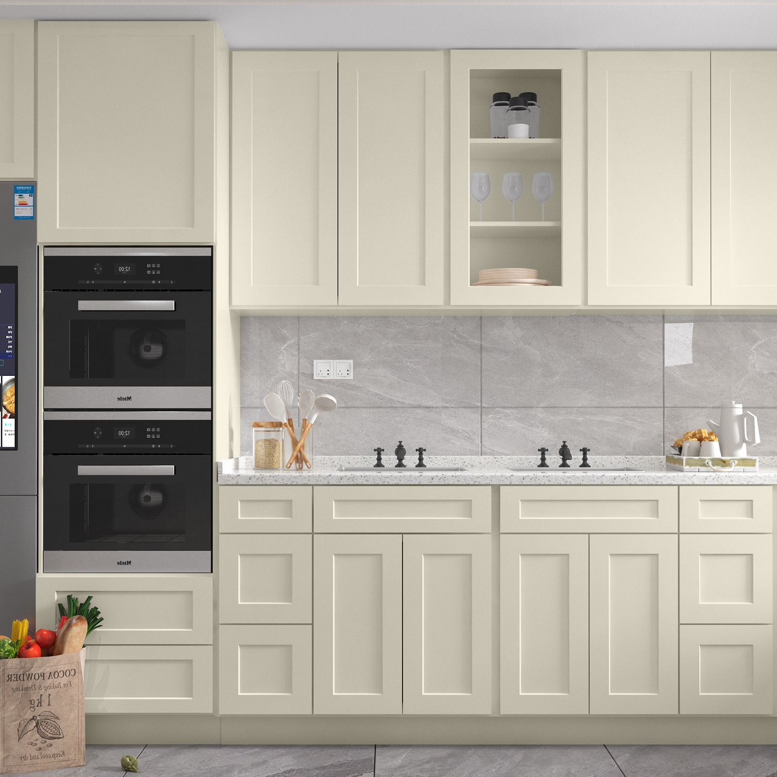 21"Dx36"Wx34-1/2"H Birch Solid Wood Bath Vanity Cabinet without Top V3621DL