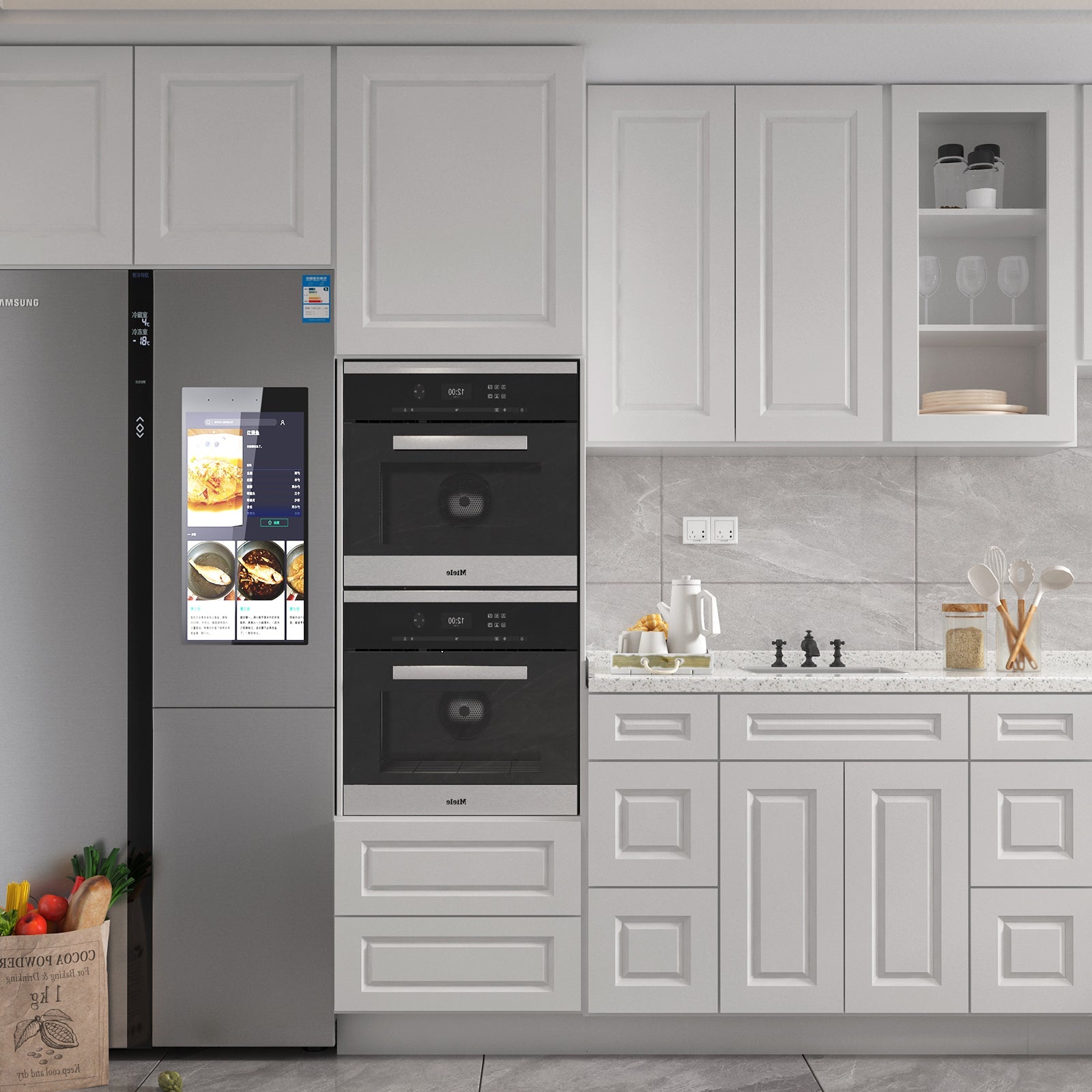 21"D Birch Solid Wood X 60"W X 34-1/2"H Bath Vanity Double Drawer Cabinet without Top VDDB60