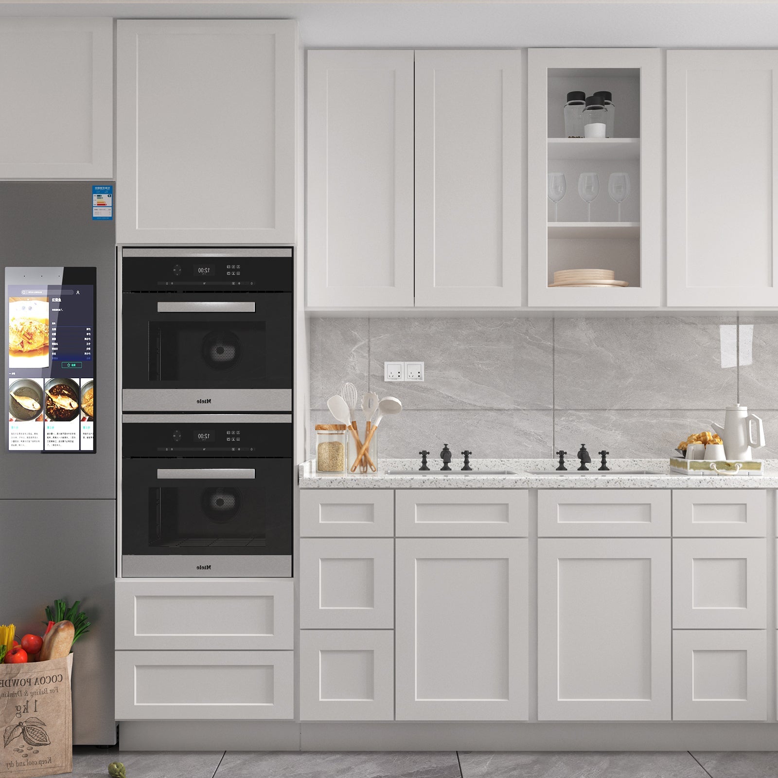 21"Dx30"Wx34-1/2"H Birch Solid Wood Bath Vanity Cabinet without Top V3021DL