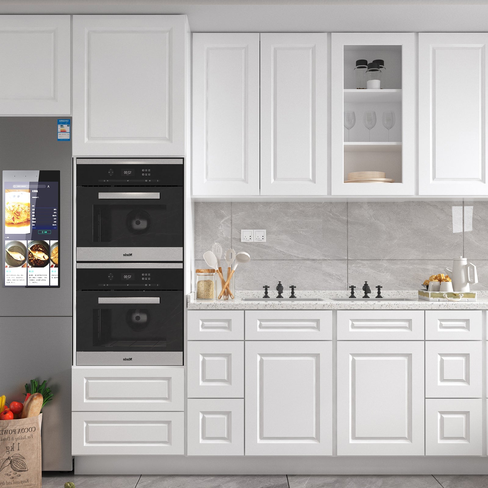 21"Dx30"Wx34-1/2"H Birch Solid Wood Bath Vanity Cabinet without Top V3021DR