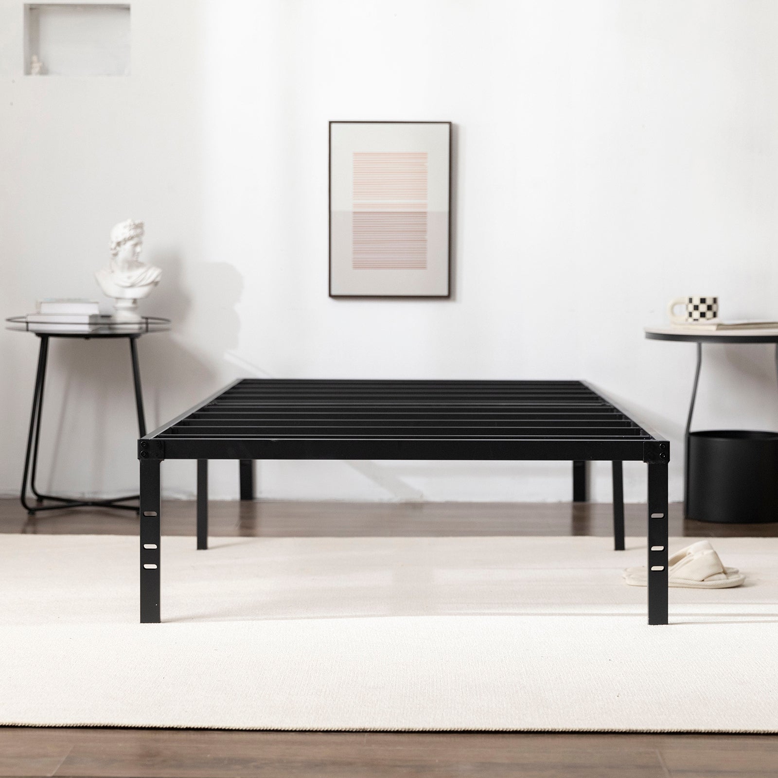 Twin Metal Platform Bed Frame,No Box Spring Needed