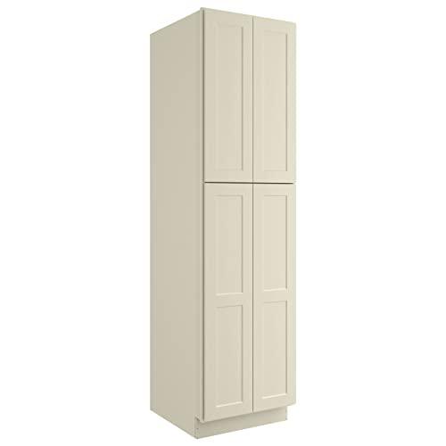 84" High Traditional Freestanding Kitchen Pantry Wall Cabinet with Adjustable Shelves and Doors, a Practical Piece of Furniture for Kitchens, Living Rooms, Checkrooms, Bathrooms and More Buylikepro
