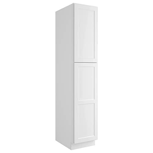 90" High Traditional Freestanding Kitchen Pantry Wall Cabinet with Adjustable Shelves and Doors, a Practical Piece of Furniture for Kitchens, Living Rooms, Checkrooms, Bathrooms and More Buylikepro