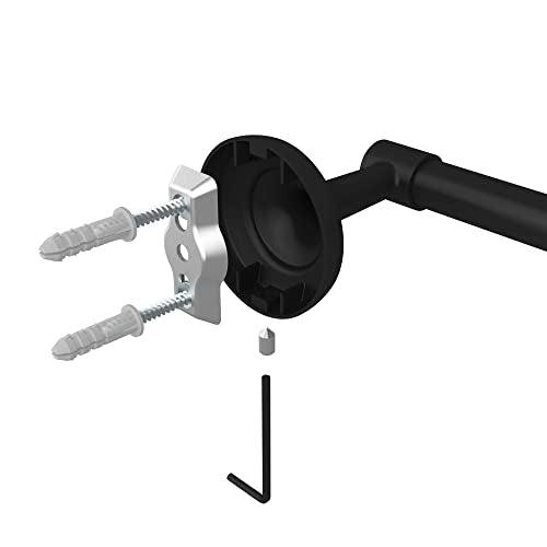 Bathroom Hardware Set Black 6-Piece, Double Towel Bar Toilet Paper Holder Wall Mount Towel Ring 2 Robe Towel Hooks for Bathroom Stainless Steel Bath Accessories Kit Buylikepro