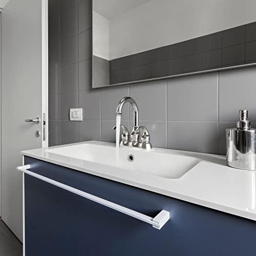 Bathroom Sink Faucet 3 Hole, Faucet for Bathroom Sink High Arc, Brushed Nickel Bathroom Faucet, 2-Handle Centerset Bathroom Faucet with Pop-up Drain and Water Supply Lines, 1.5 GPM Buylikepro