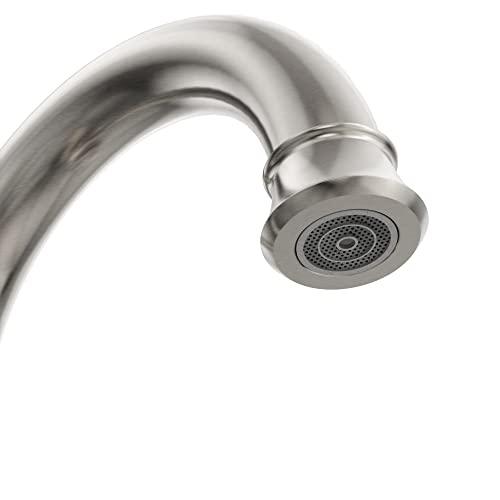 Bathroom Sink Faucet 3 Hole, Faucet for Bathroom Sink High Arc, Brushed Nickel Bathroom Faucet, 2-Handle Centerset Bathroom Faucet with Pop-up Drain and Water Supply Lines, 1.5 GPM Buylikepro