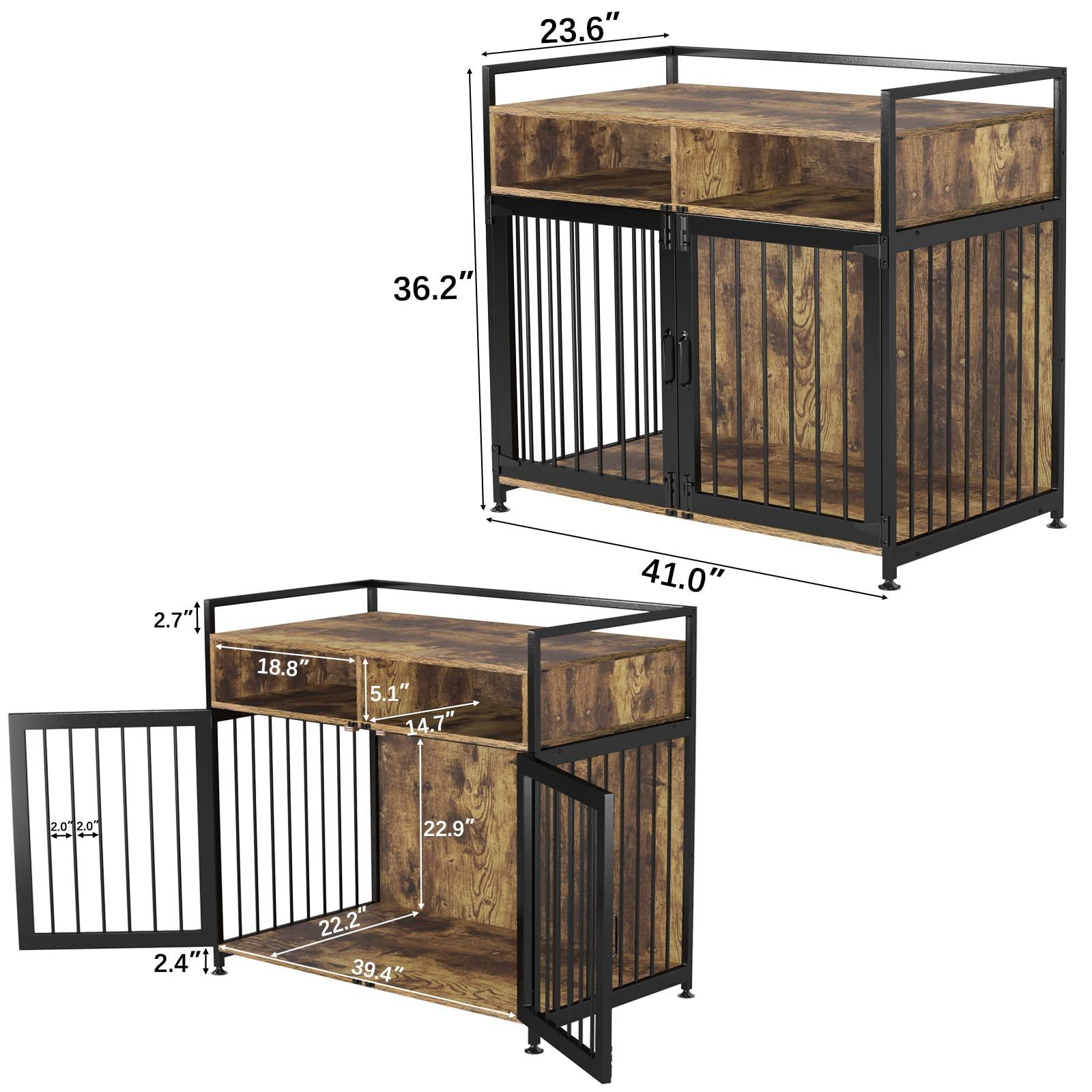 Cages for Dogs Indoor Heavy-Duty Super Sturdy Dog Kennels with Storage and Anti-Chew - Medium Buylikepro