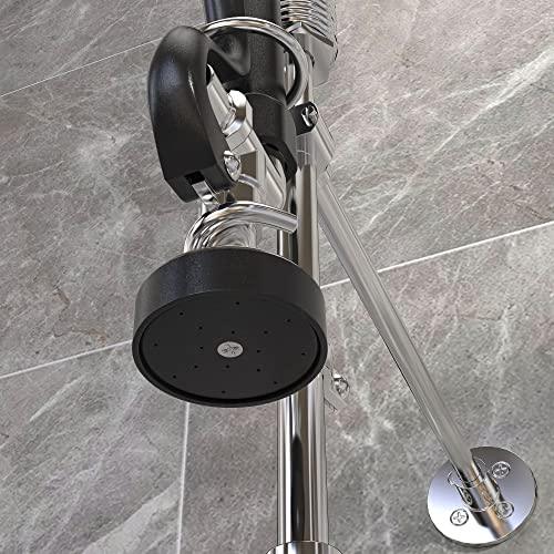 Commercial Kitchen Faucet with Pull Down Sprayer, Double Handle High Pressure Kitchen Sink Faucet with Pre-Rinse, Stainless Steel Kitchen Faucets with Pot Filler, Chrome Buylikepro